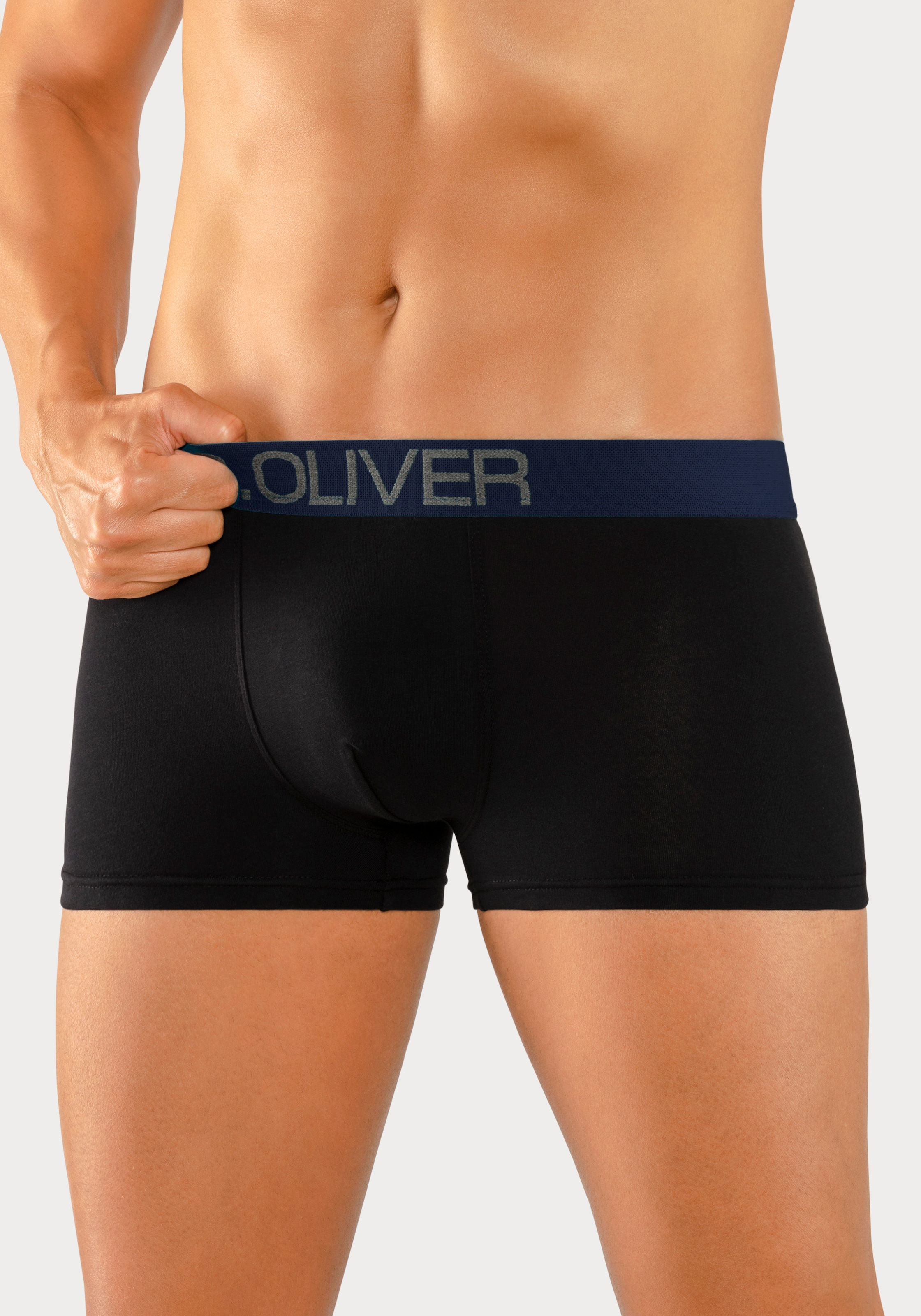 s.Oliver Hipster, (Packung, 4 St.), Boxershorts für Herren aus Baumwoll-Mix