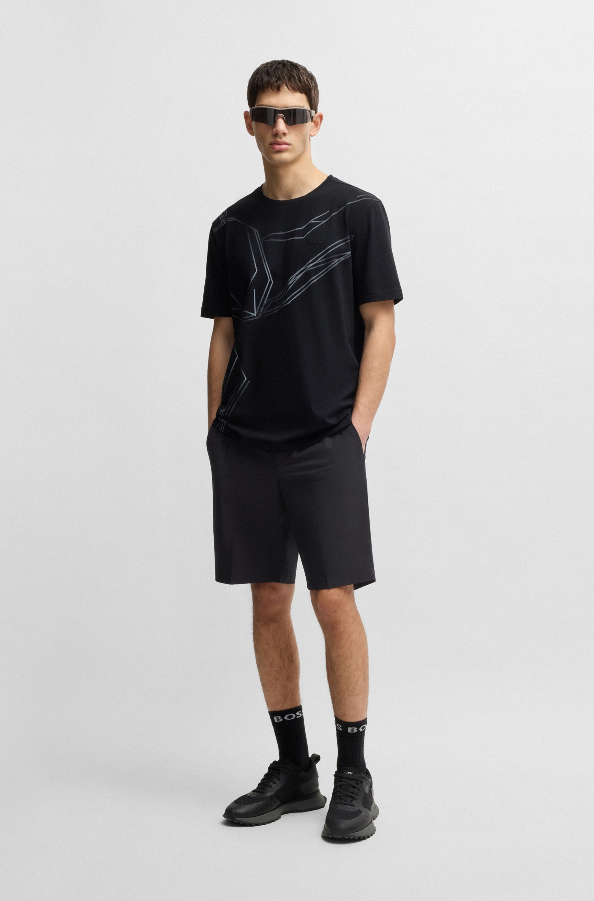 BOSS GREEN Shorts »S_Speedflex«, in klassischer Form