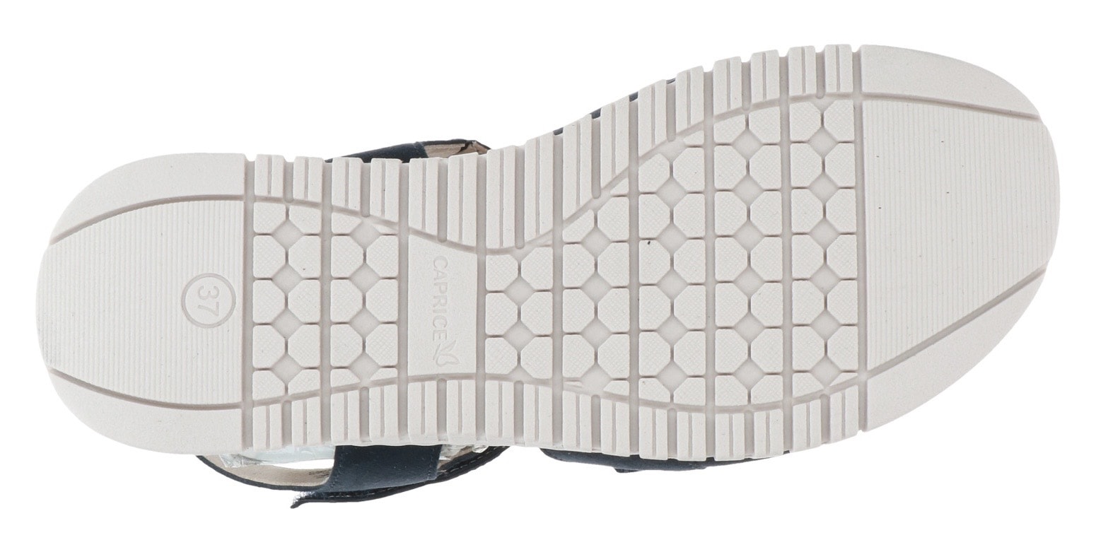 Caprice Riemchensandale, Keilsandalette, Bequemschuh, Sommerschuh mit Klettverschlüssen