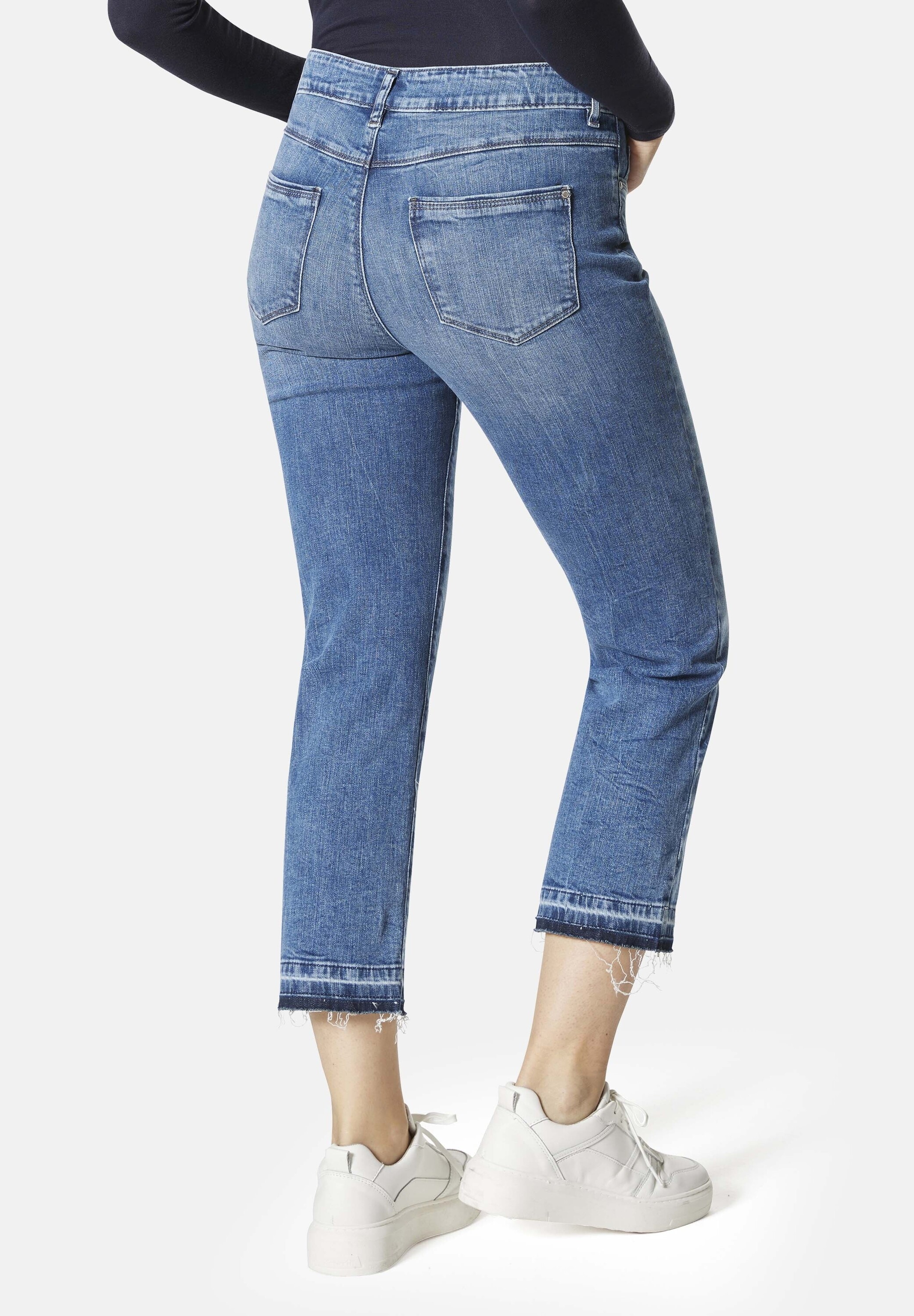 STOOKER WOMEN 5-Pocket-Jeans »California Straight Fit Cropped«, Straight Fit Cropped Casual Clean Wash Denim Jeans für Damen
