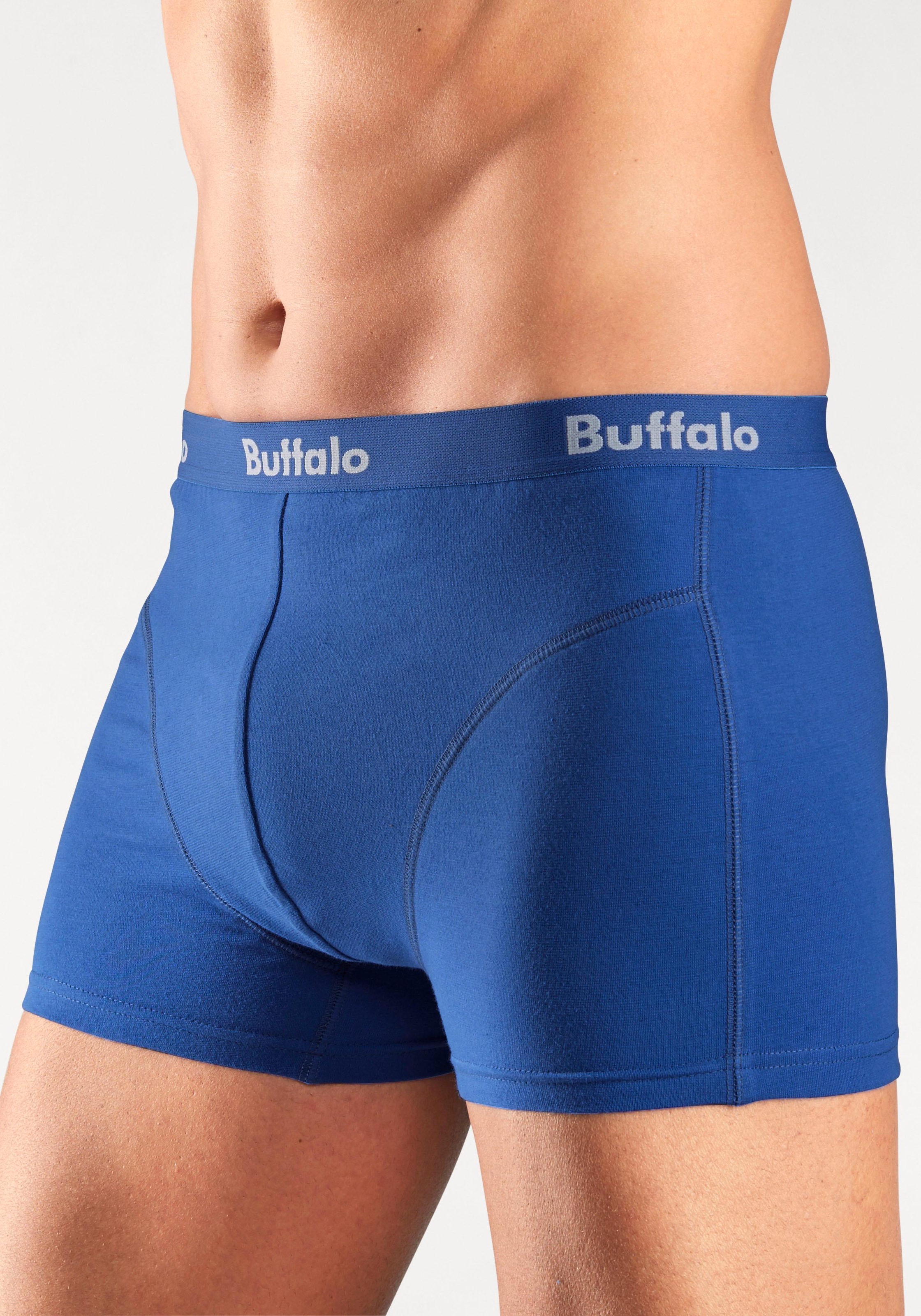 Buffalo Boxer »Boxershorts für Herren«, (Packung, 3 St.), mit Overlock-Nähten vorn