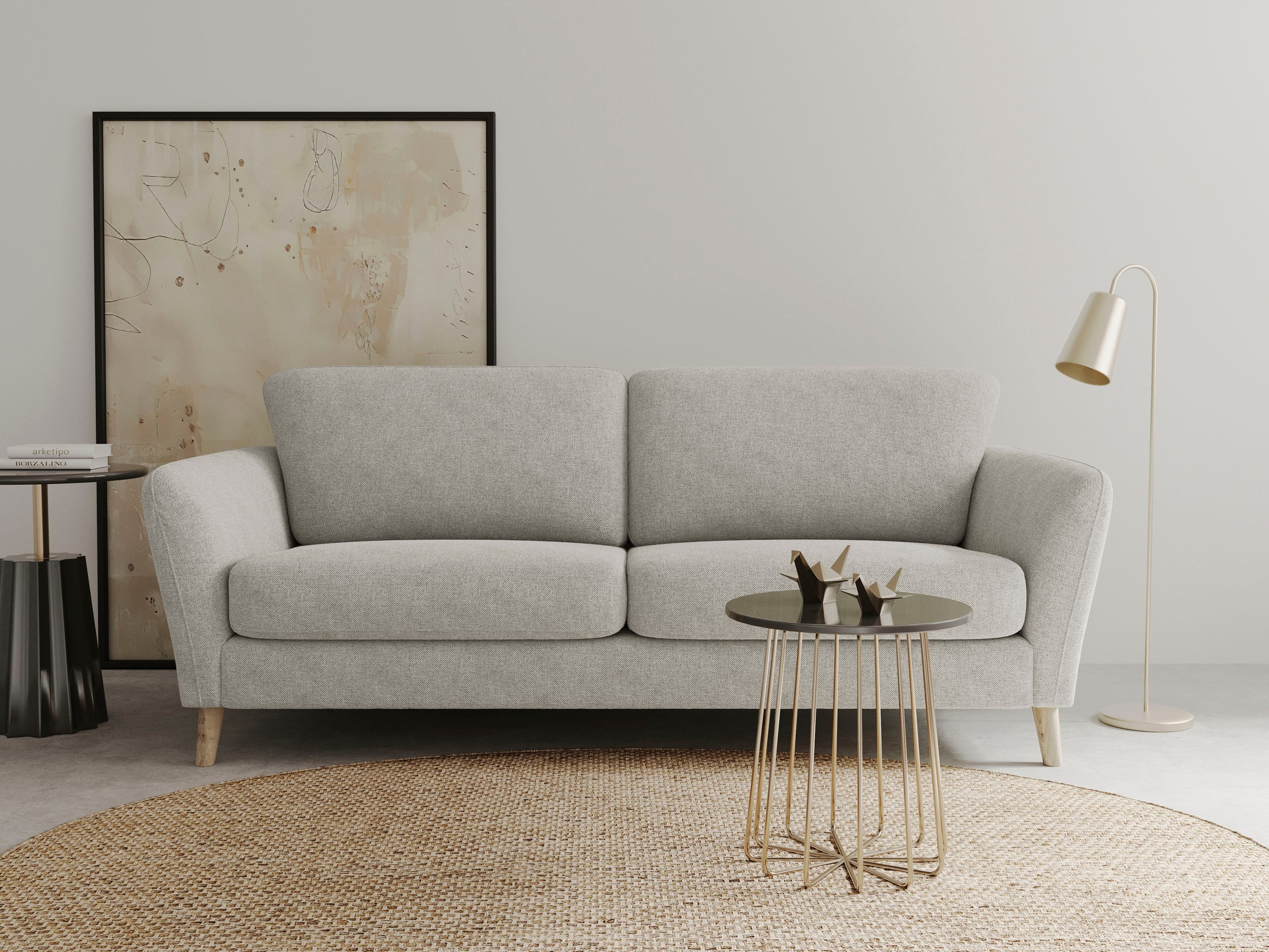 Home affaire 3-Sitzer »MARSEILLE 3er Sofa 206 cm, Cord, Flachgewebe, Strukt günstig online kaufen