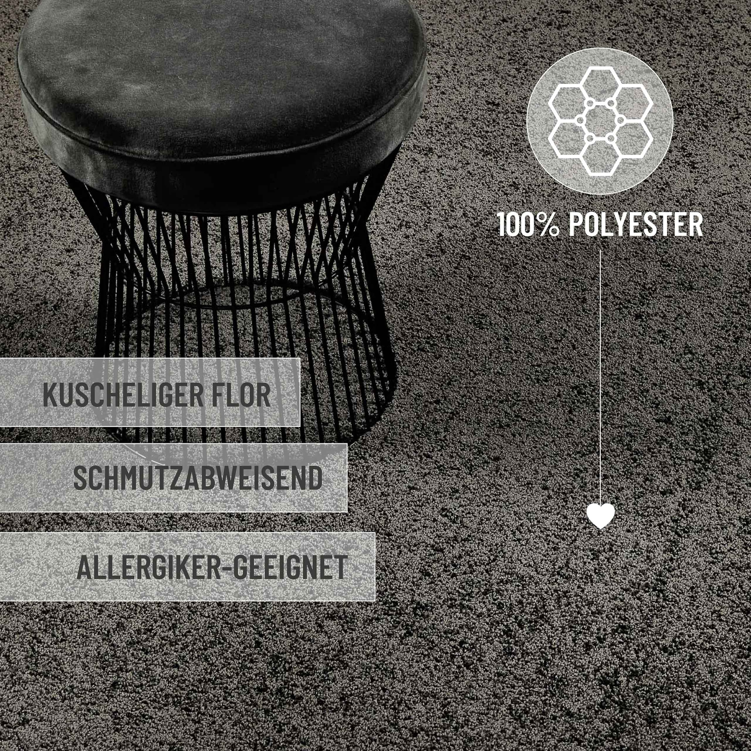Wecon home Basics Teppich »Nova«, rechteckig, 25 mm Höhe, Kurzflor Teppich, gewebt, Läufer, robust, Wohnzimmer, Schlafzimmer