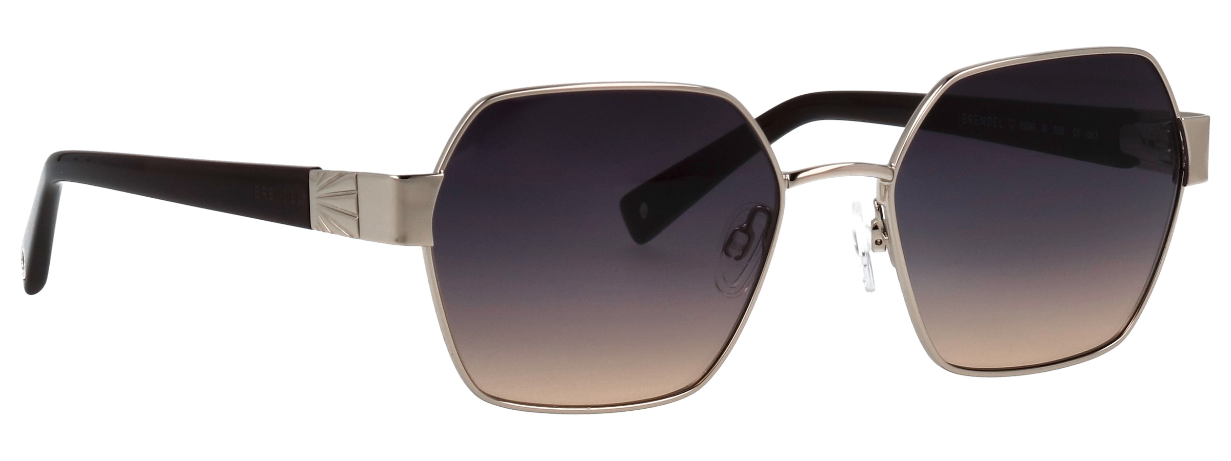BRENDEL eyewear Sonnenbrille »Modell 905065« Form Hexagon, Logoschriftzug auf Bügel, Metallfassung