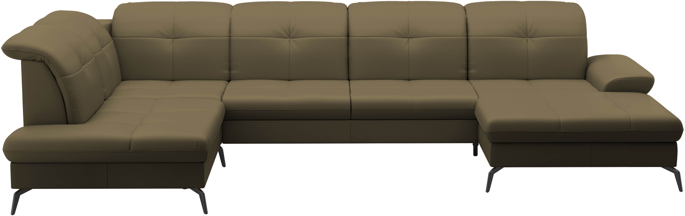 sit&more Wohnlandschaft »Amica, U-Form, inkl. Sitztiefenverstellung und Armteilverstellung«, wahlweise mit Kopfteilverstellung, Bettfunktion und Bettkasten