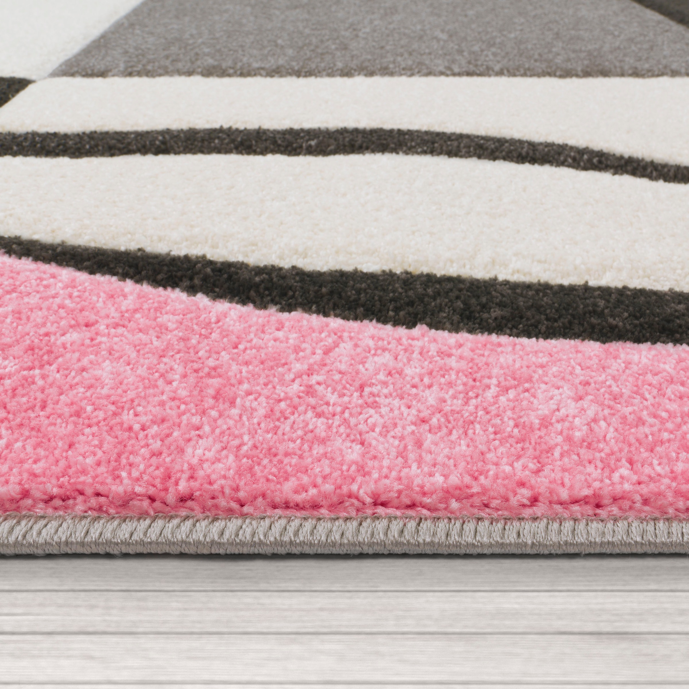 Paco Home Teppich »Lara 235«, rechteckig, 16 mm Höhe, Kurzflor, modernes Design, Pastell-Farben, mit Konturenschnitt