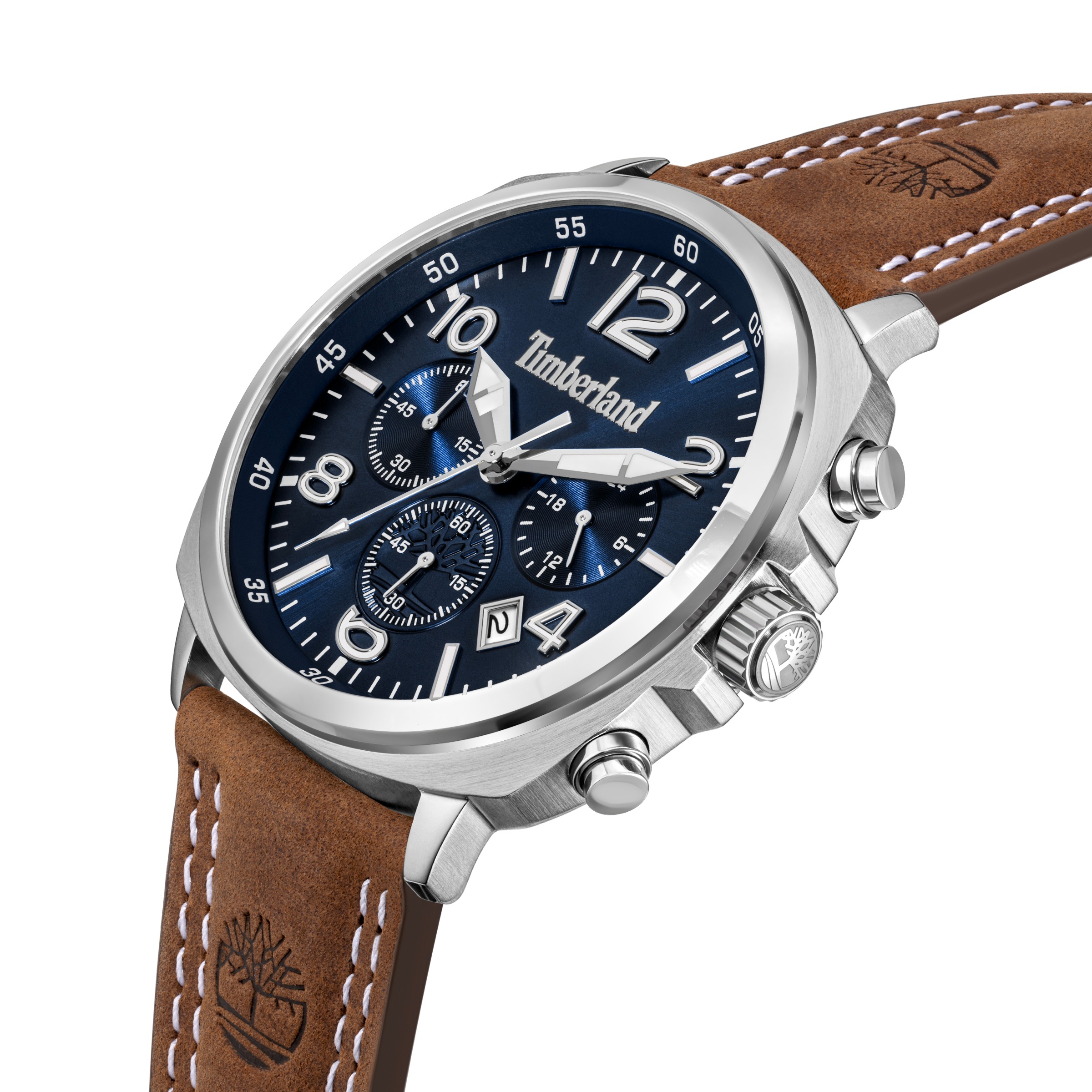 Timberland Chronograph »Denny's Bay« Quarzuhr, Armbanduhr, Herrenuhr, Lederarmband, analog, Tag