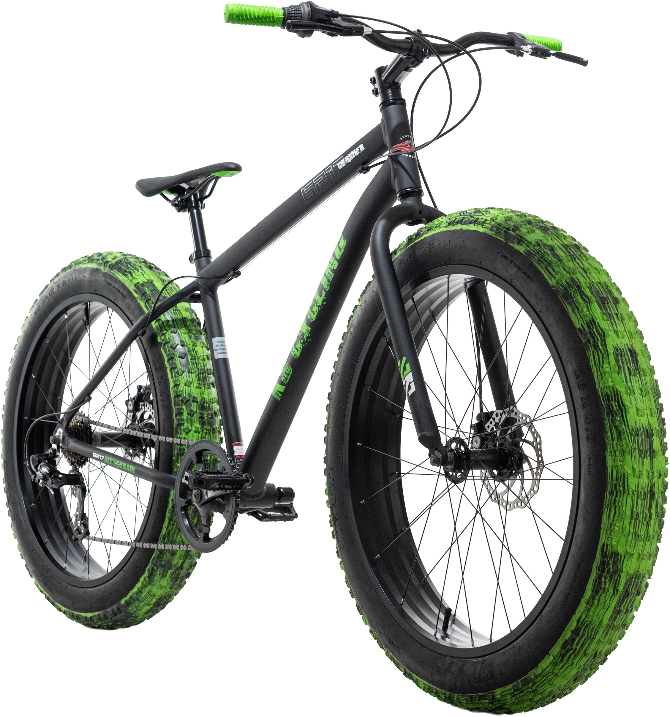 KS Cycling Fatbike »Crusher«, 7 Gang, Shimano, Tourney Schaltwerk, Kettenschaltung, für Herren, Kettenschaltung