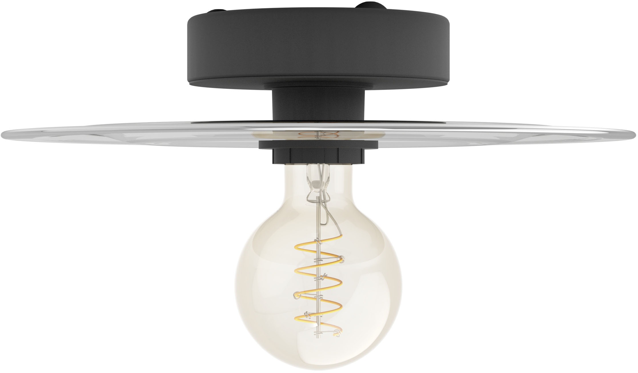 EGLO LED Deckenleuchte »LINTMILL Wand- / Deckenlampe - Stahl - E27 - 1X40W - IP20« E27 1 Stk. Wohzimmerlampe, Esszimmerlampe, Flur, Schlafzimmer, H7,5 x Ø30 cm