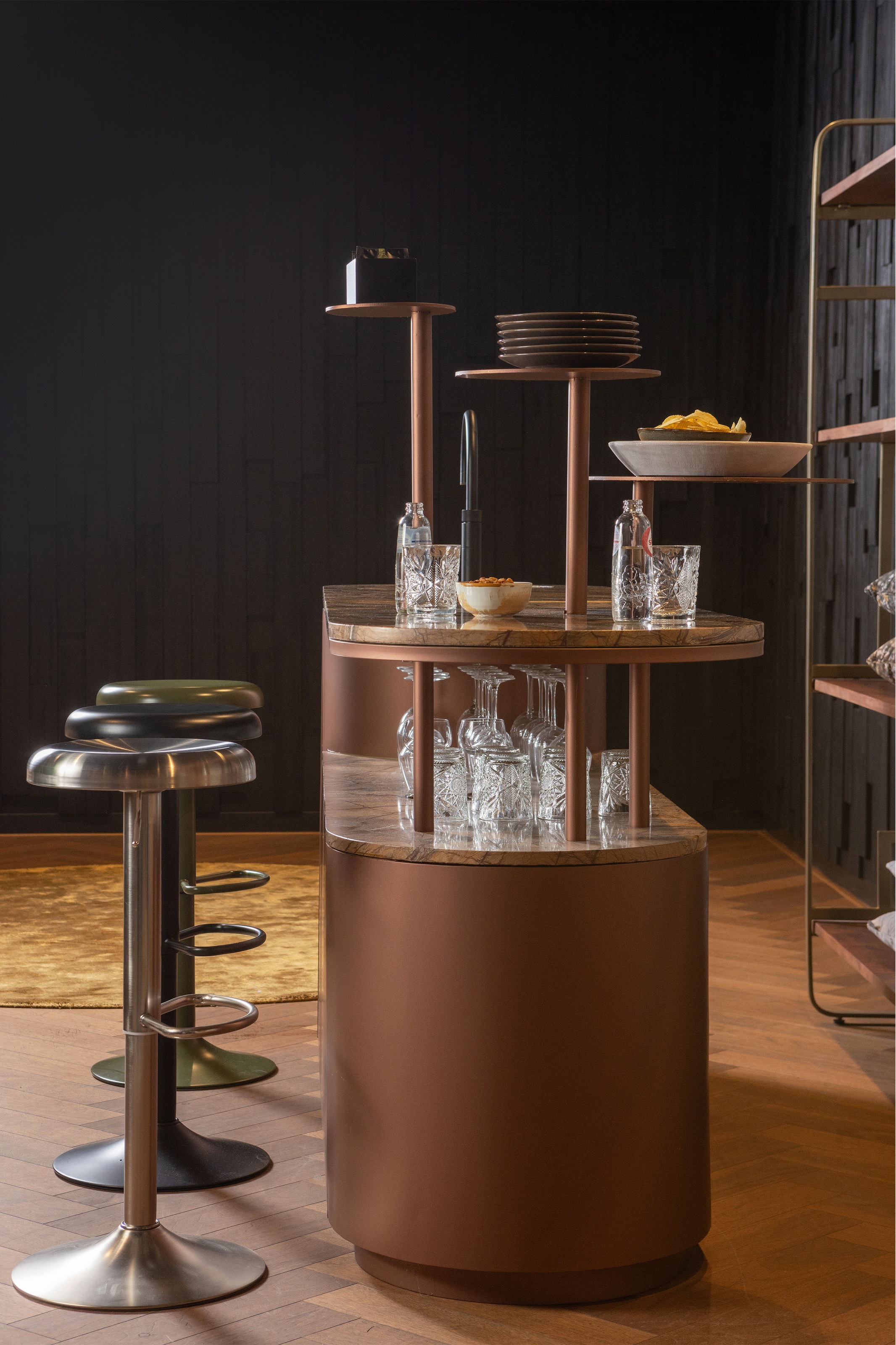 WOOOD Barhocker »Isaac«, Höhenverstellbar, Breite 39 cm