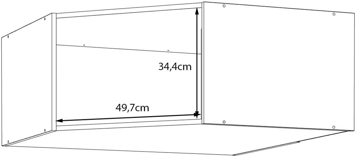 FORTE Schrankaufsatz Eckschrankaufsatz, Stauraum, optimale Raumnutzung