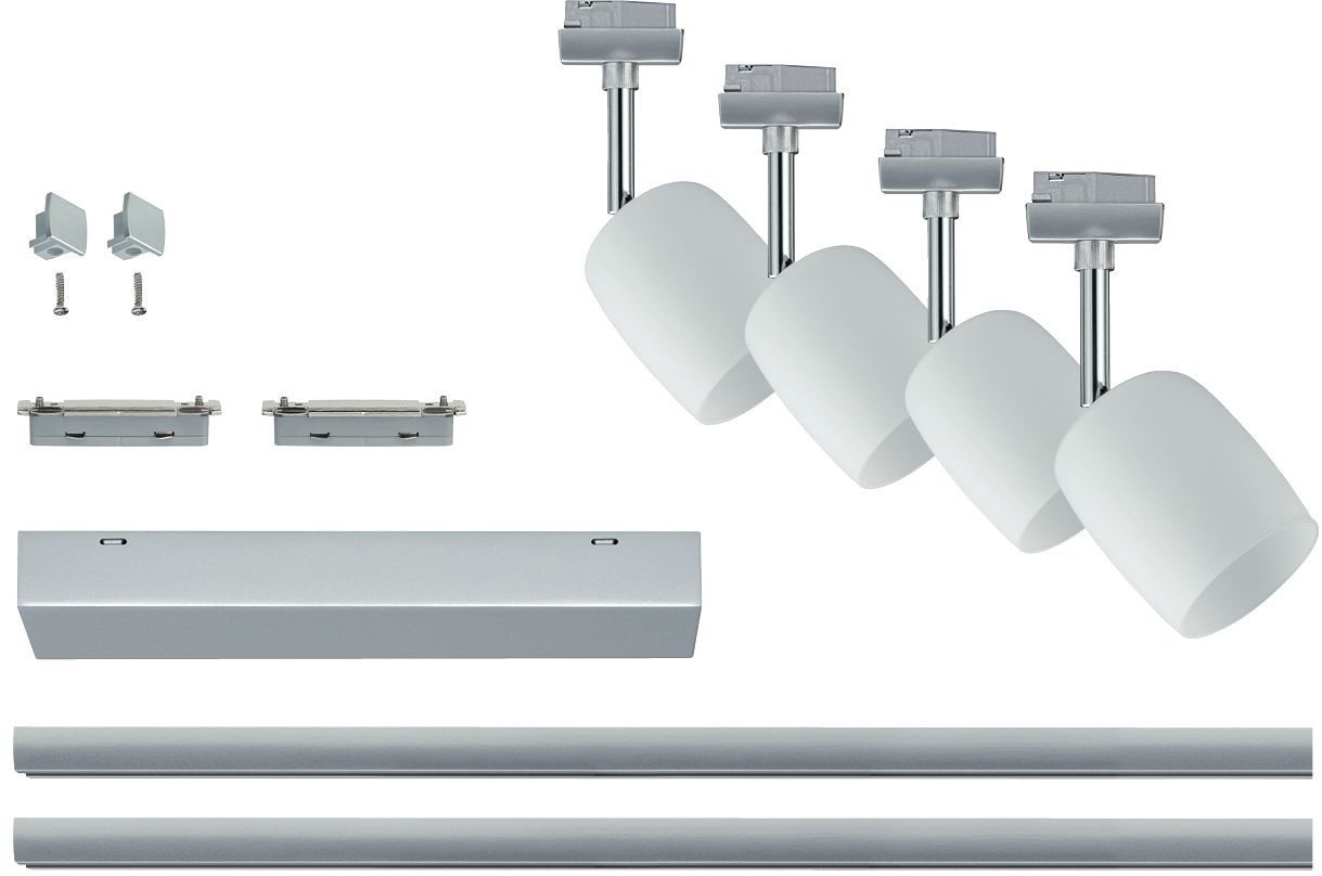 Paulmann Schienensystem-Leuchten »URail Set G9 Blossom Satin Chrom matt max. 4x10W Schienensystem«, G9