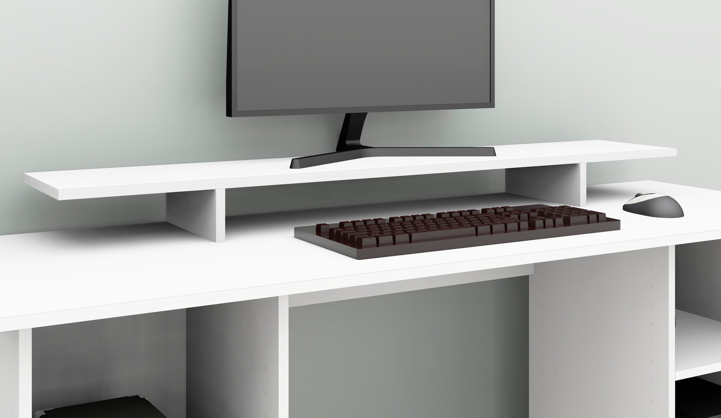 borchardt Möbel Schreibtischaufsatz »Kai«, Monitorständer, Bildschirmerhöhung im modernen Design, Made in Germany