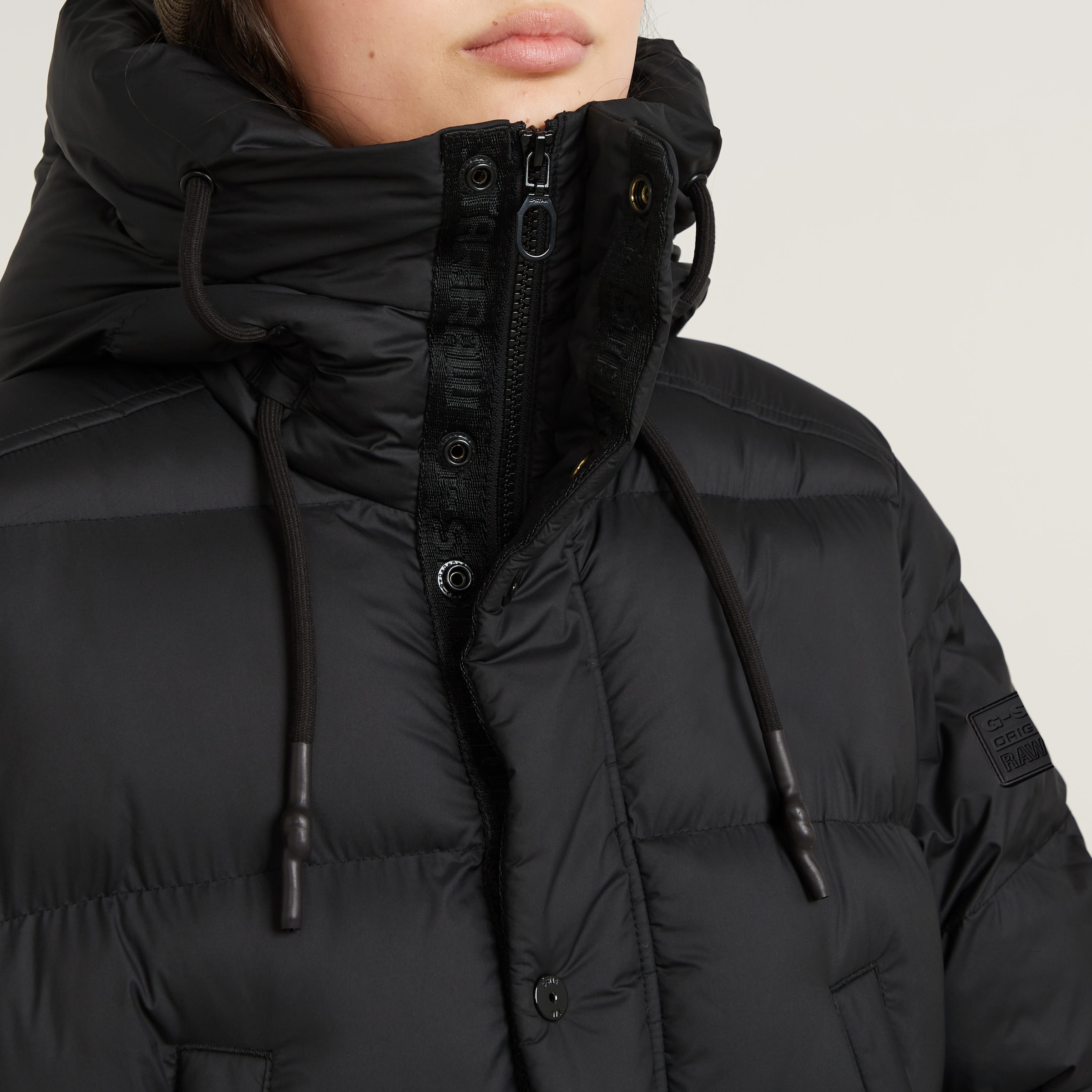 G-STAR Steppjacke »Whistler Long Puffer«, mit Kapuze, mit zusätzlichem Kordelzug innen