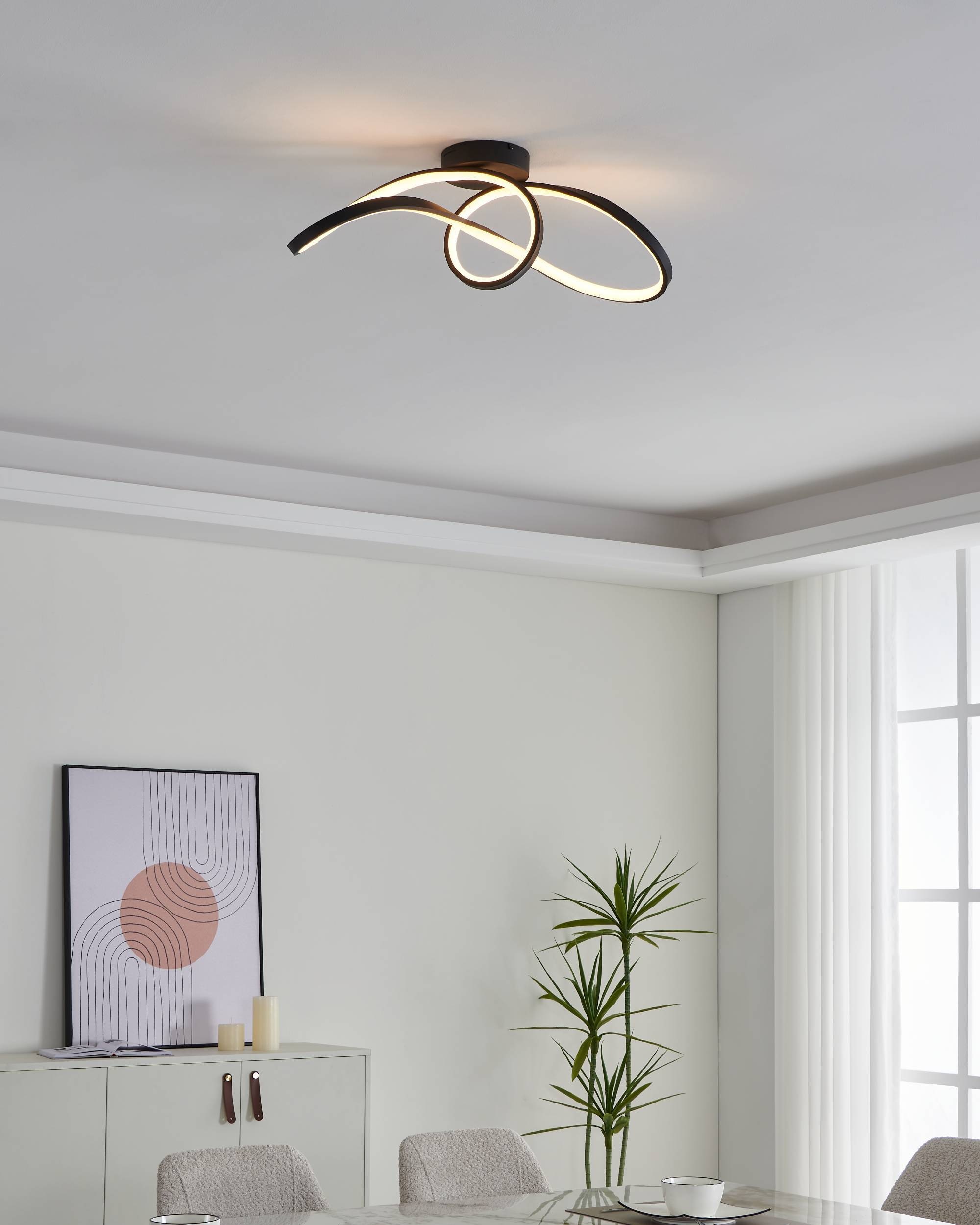 EGLO Deckenleuchte »Calarossa-Z Deckenlampe, ZigBee, App und Sprachsteuerun günstig online kaufen