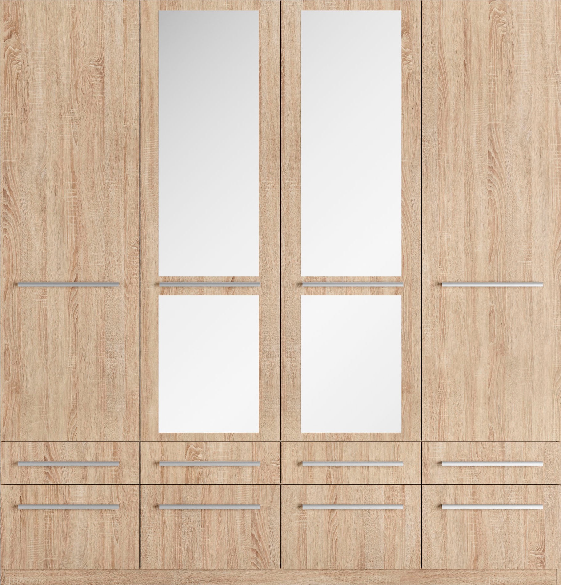priess Kleiderschrank »Schrank Garderobe Wäscheschrank Barcelona in 5 Breiten«, viel Stauraum, geräumige Schubkästen, mit Spiegel, MADE IN GERMANY