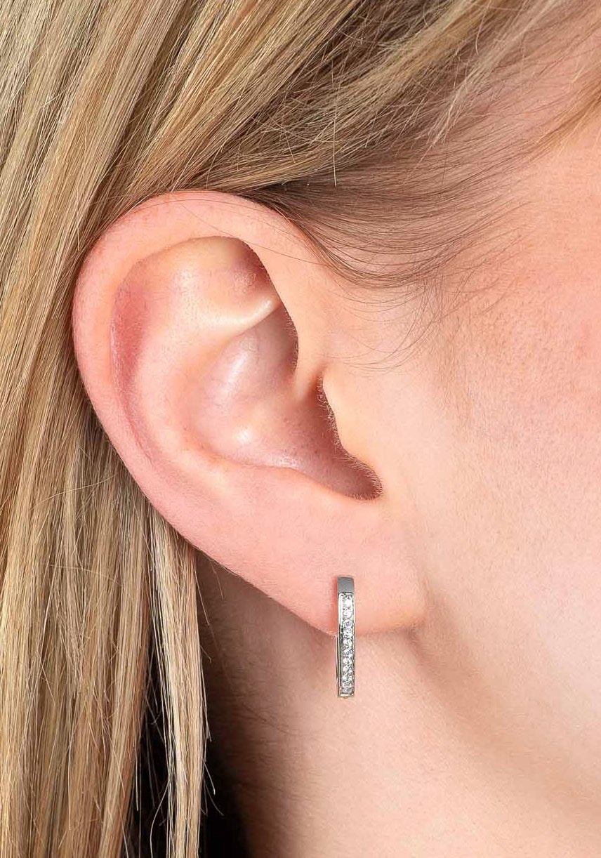 LEONARDO Paar Creolen »Ohrring Ronia Beauty's, 023245, 023246«, mit Zirkonia (synth.)