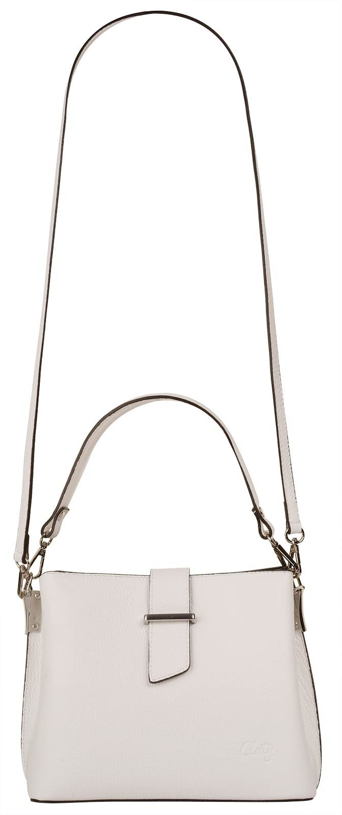 Cluty Henkeltasche, echt Leder, Made in Italy
