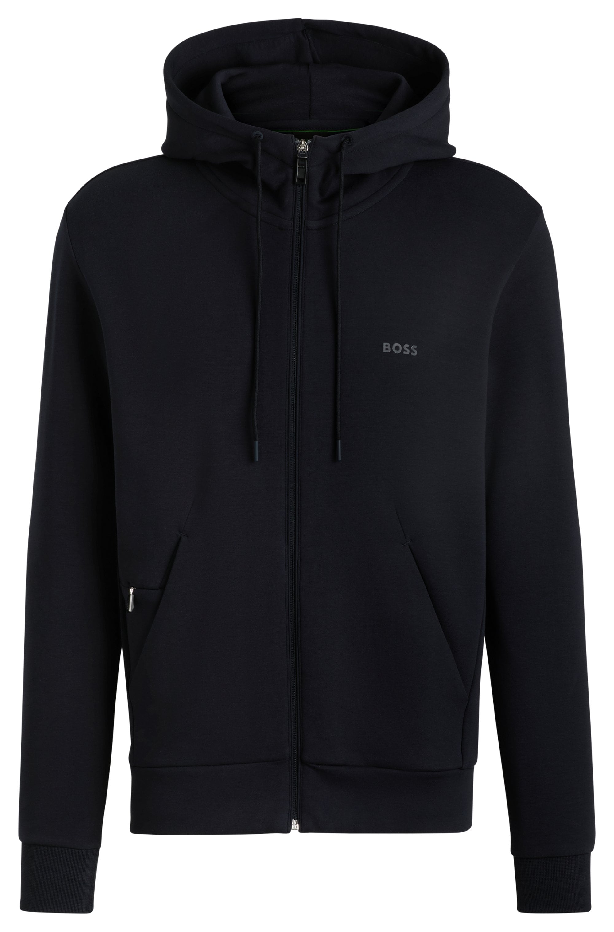 BOSS GREEN Kapuzensweatjacke »Saggy«, mit BOSS Aufdruck