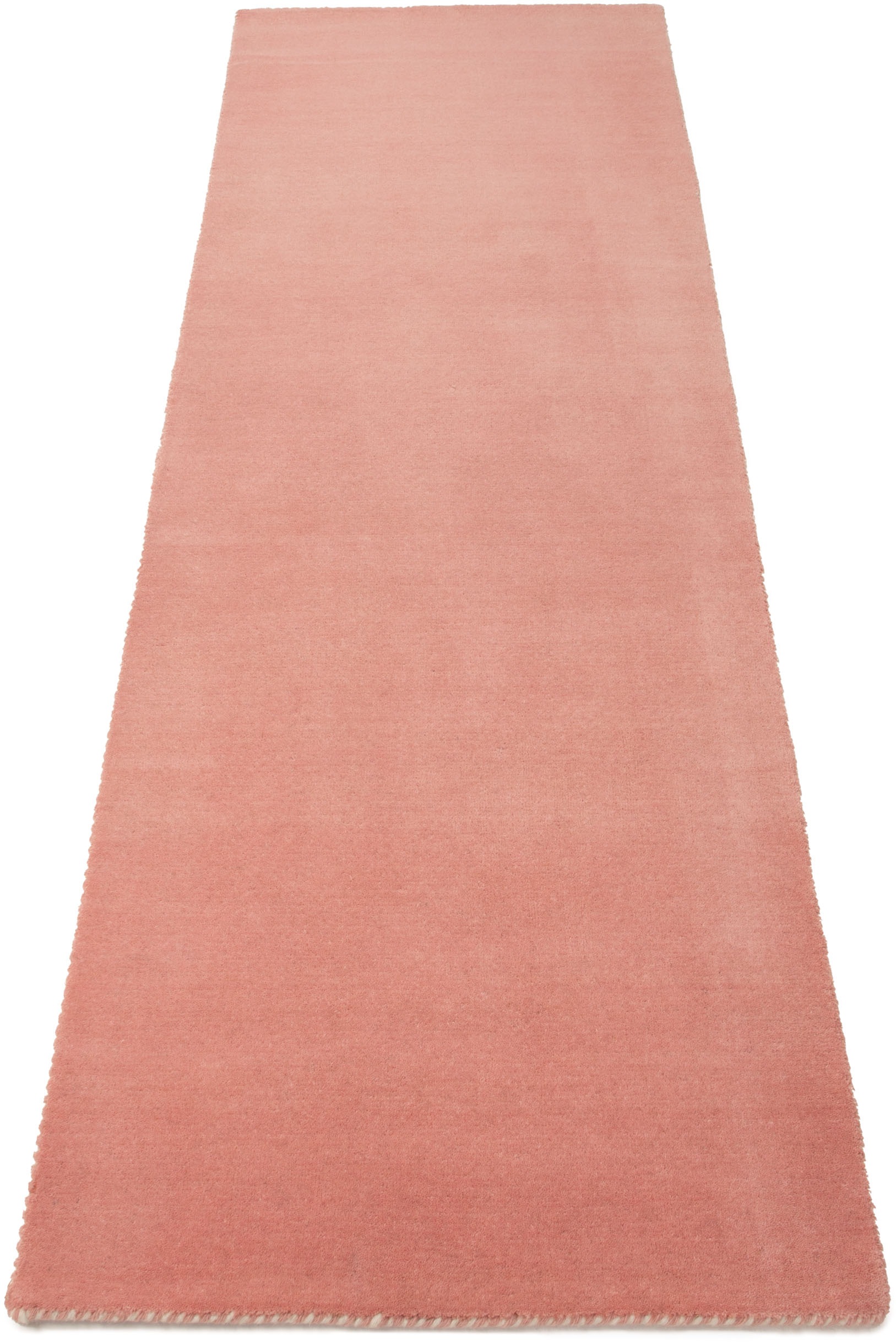 carpetfine Wollteppich »Gabbeh Lola Uni«, rechteckig, 14 mm Höhe, mit natürlichem Pflanzenmaterial von Hand gewebt, auch in Rund