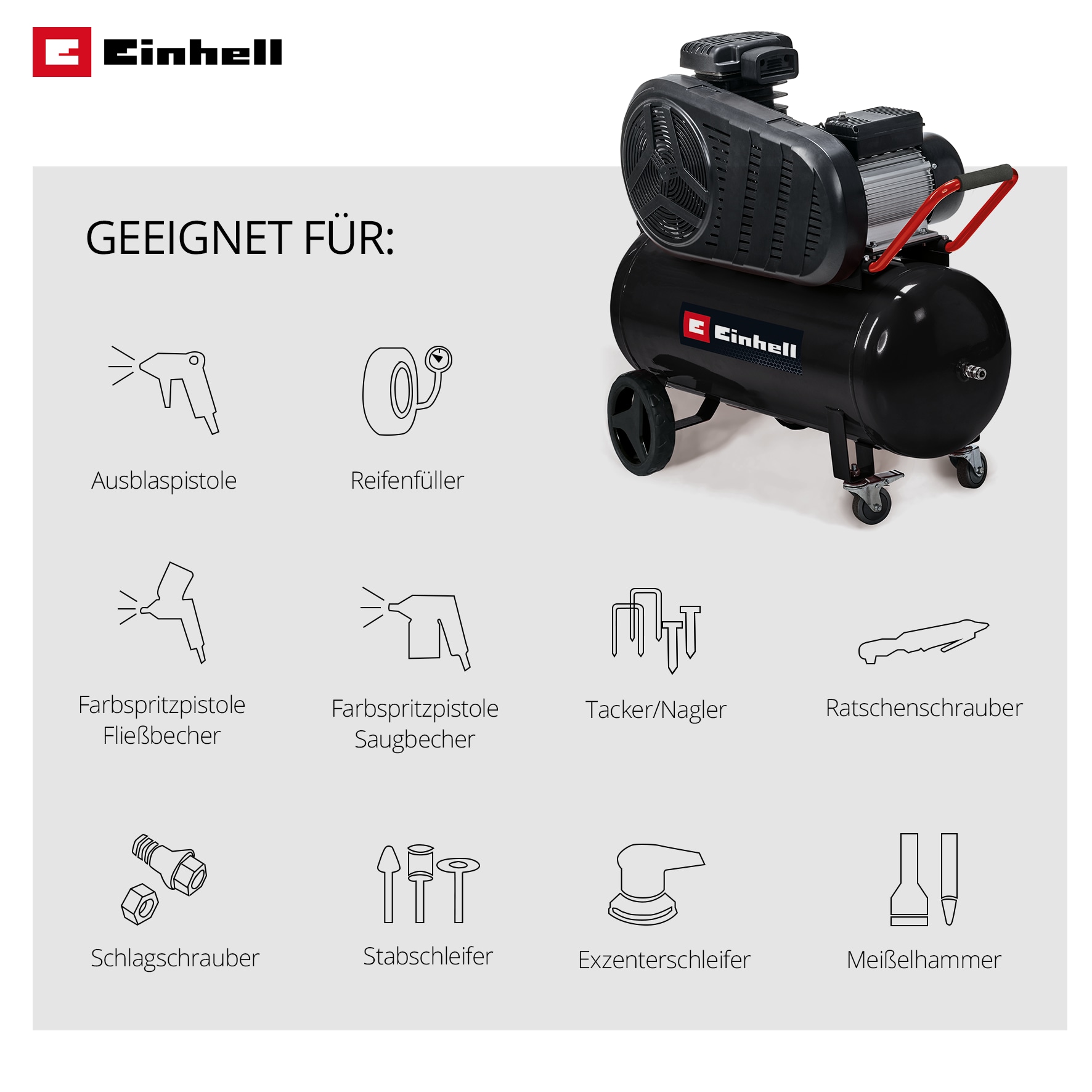 Einhell Kompressor »TE-AC 430/50/10« mit Keilriemenantrieb und ölgeschmierter Pumpe