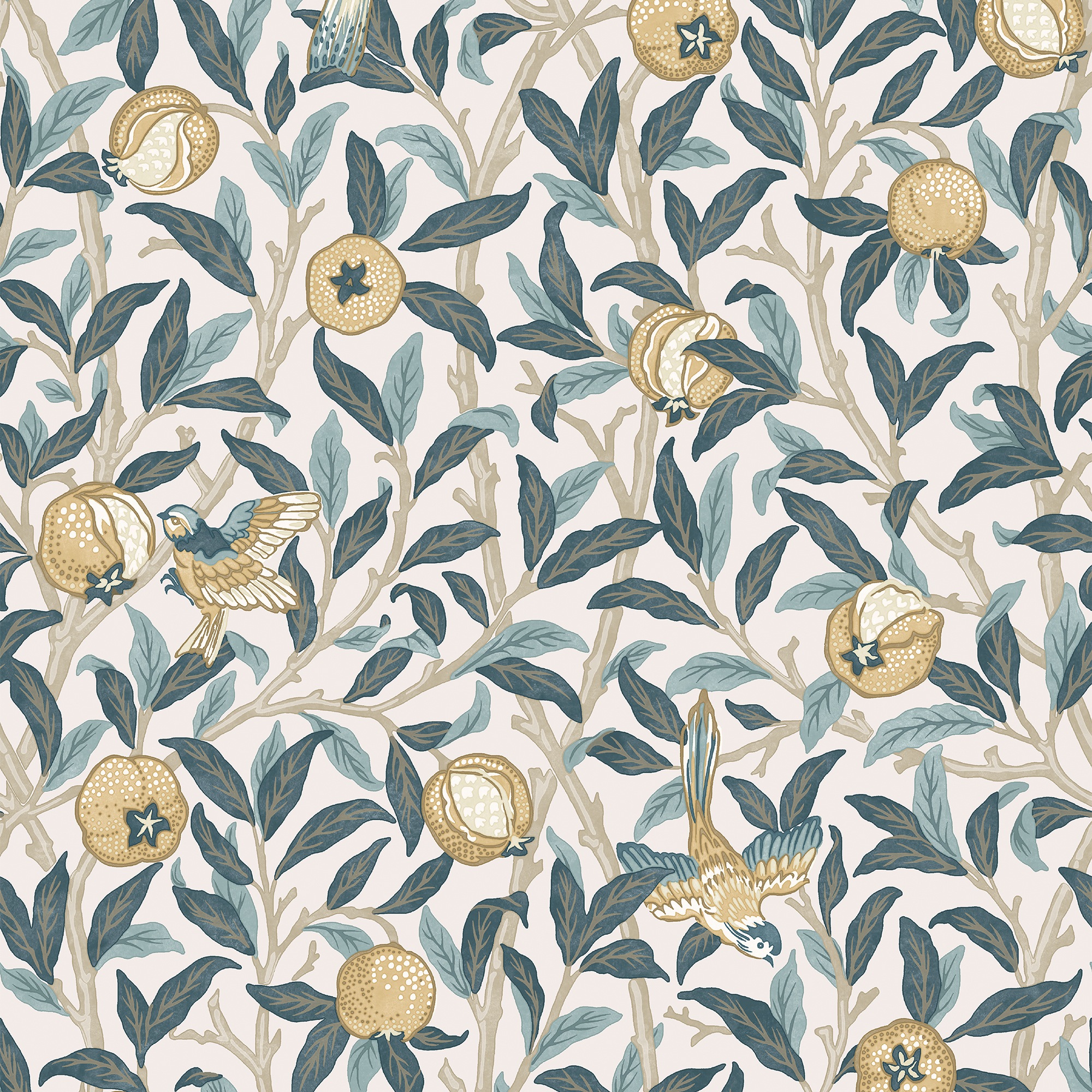 WILLIAM MORRIS AT HOME Vliestapete »Bird & Pomegranate« Motiv glatt Design Tapeten
