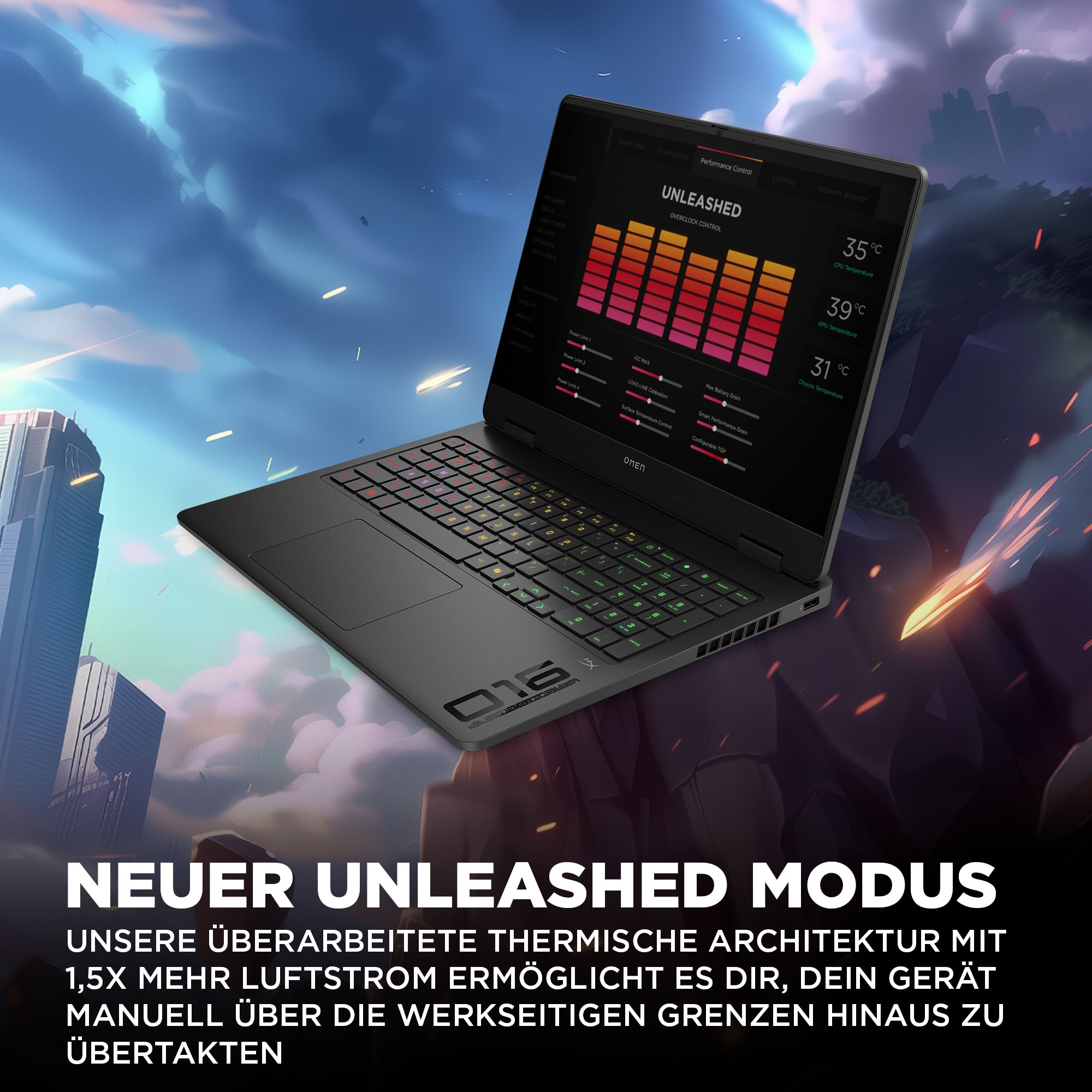 HP Gaming-Notebook »OMEN 16-am Intel« 40,6 cm / 16 ″ Intel Ultra 7 GeForceRTX5060 2.000 GB SSD
