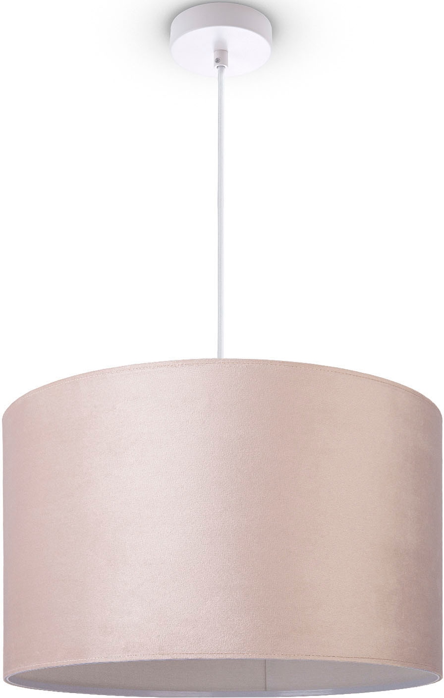 Paco Home Pendelleuchte Lampenschirm Color«, online 1,5m Kabel »Hugo uni E27 Velour bestellen Unifarben Wohnzimmer Deko aus