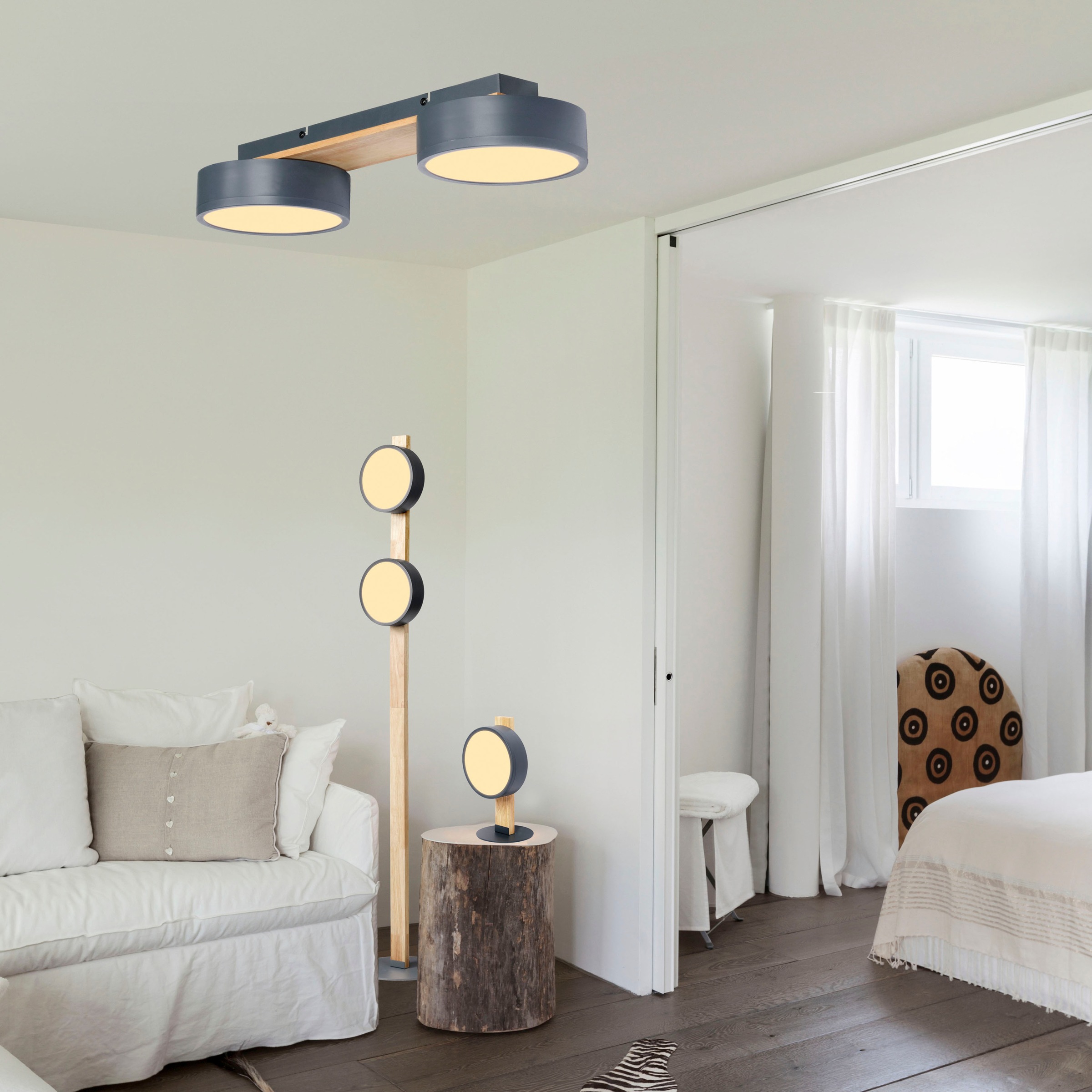 andas LED Deckenleuchte »Fjälla«, 2 flammig, Leuchtmittel LED-Board   LED f günstig online kaufen