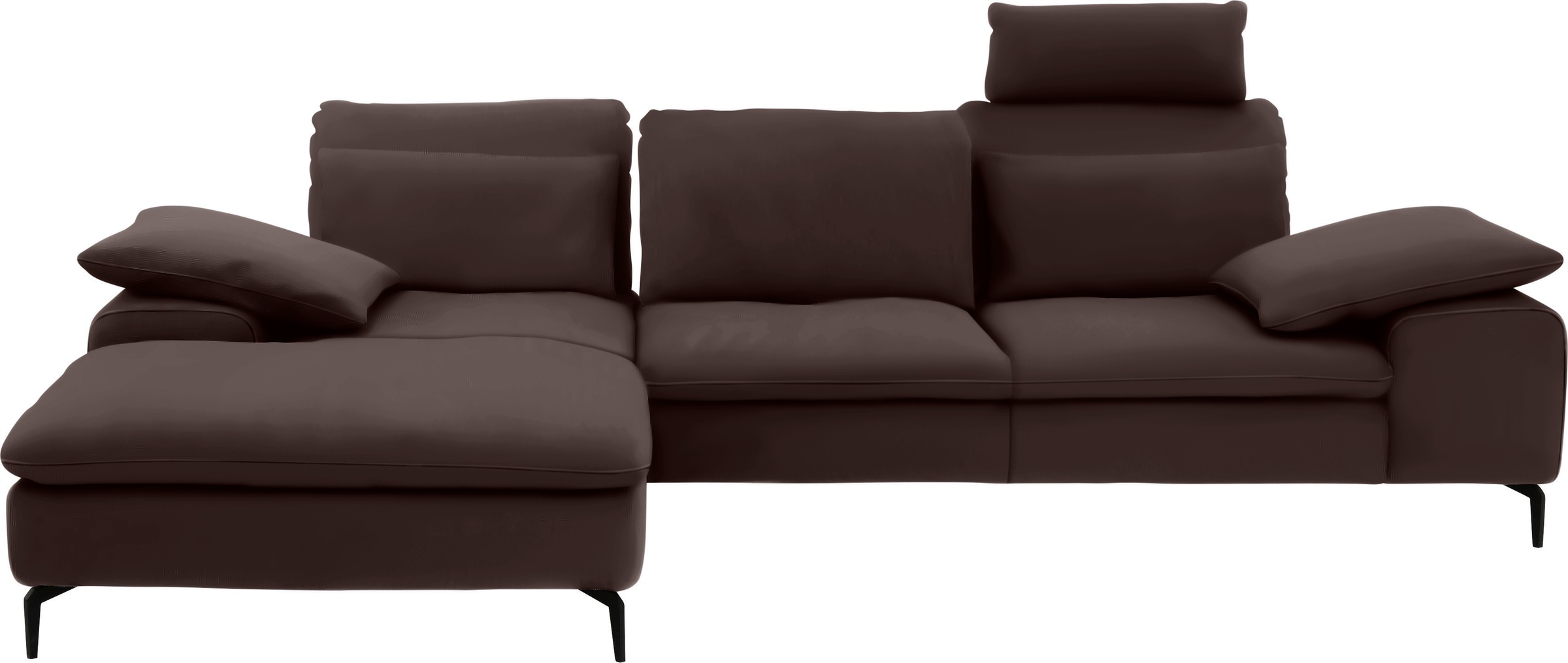 W.SCHILLIG Ecksofa »valentinoo, Designsofa, bequem, elegant und zeitlos, L-Form«, (Set), inklusive Hocker, mit Sitztiefenverstellung, Breite 299 cm