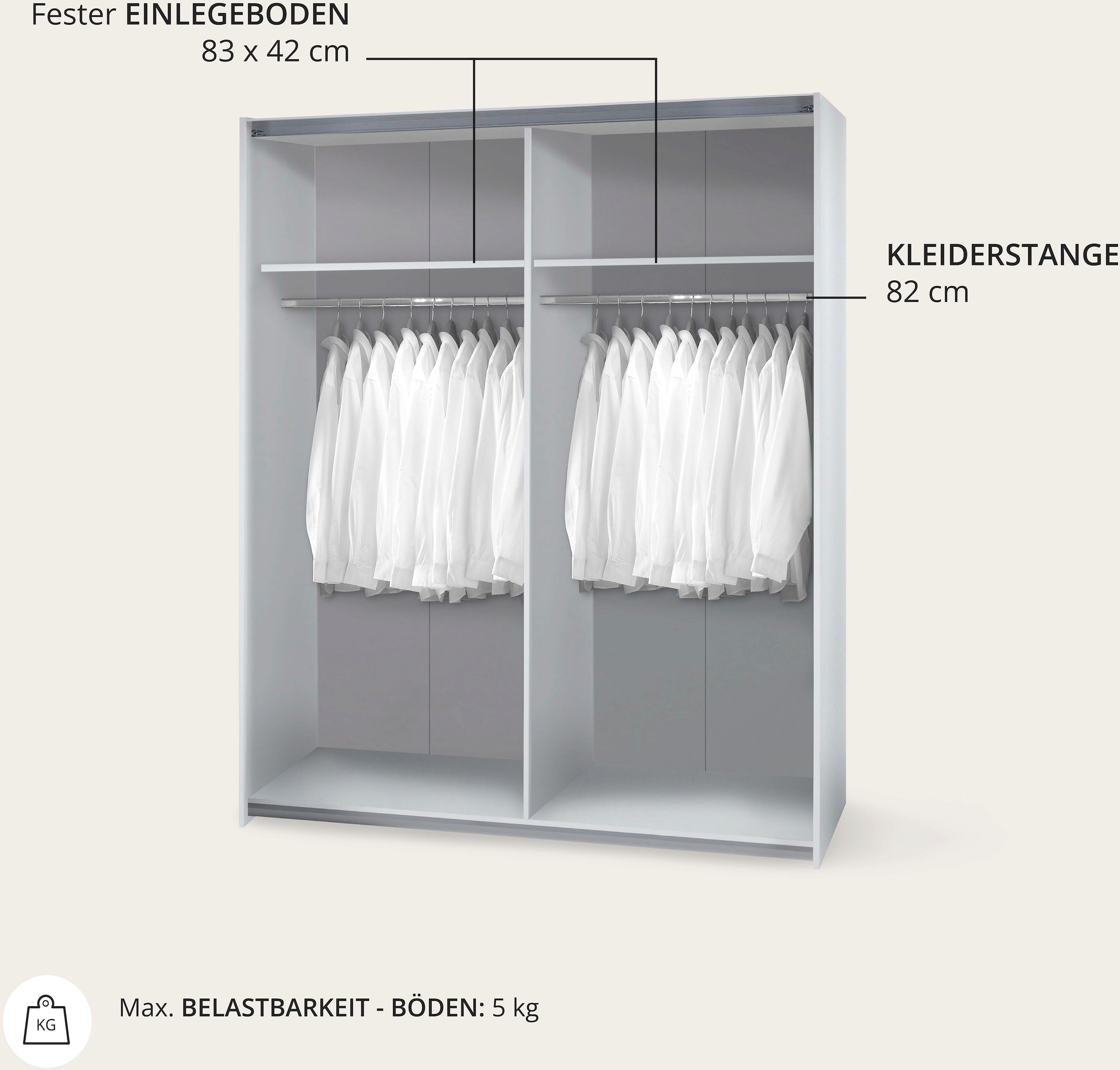 Schlafkontor Schwebetürenschrank »Time Schrank, Kleiderschrank mit Schiebetüren«, 4 Türelemente als Schachbrettoptik