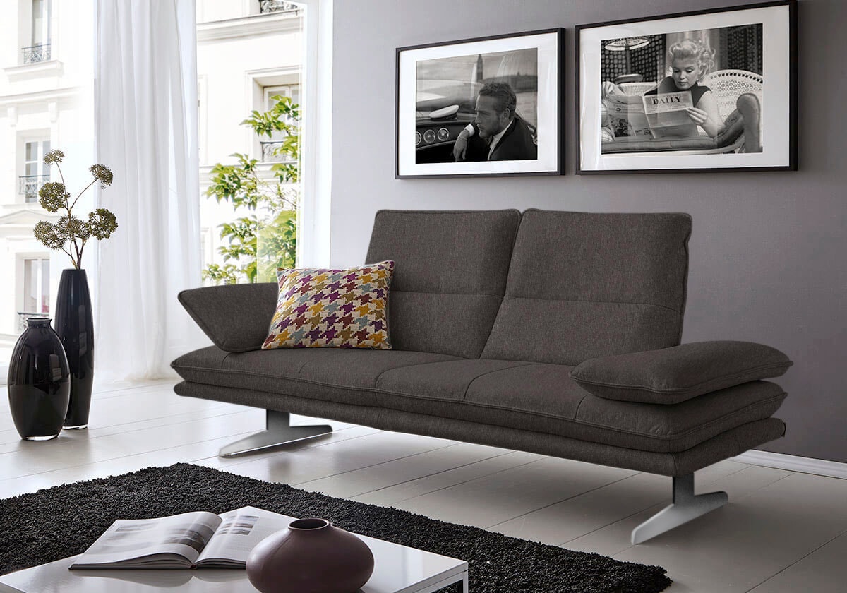W.SCHILLIG 2-Sitzer »broadway, Designsofa mit tollem Sitzkomfort«, Sitztiefenverstellung, Kopfteil- & Seitenteilverstellung, Breite 216cm