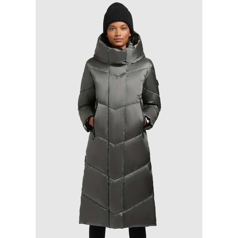 KHUJO Steppmantel »MANELIA« helles graublau S (36) S (36) Der glänzende khujo Mantel MANELIA mit großem Logoschriftzug im Inneren sowie auf den...