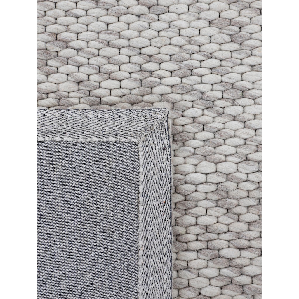 carpetfine Wollteppich »Sina«, rechteckig, Handweb Teppich, reine Wolle, meliert, handgewebt, weich & kuschelig