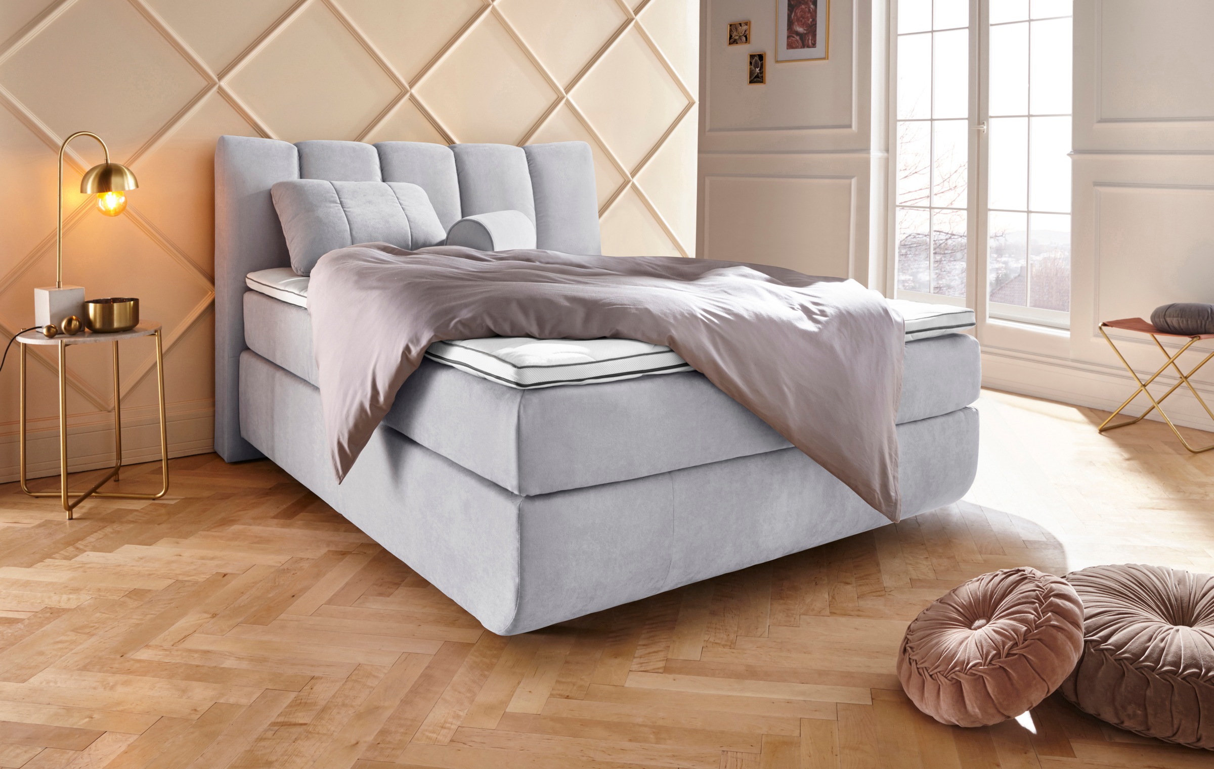 Home affaire Boxspringbett »Océane« Bodenfrei- wirkt freischwebend, verschi günstig online kaufen