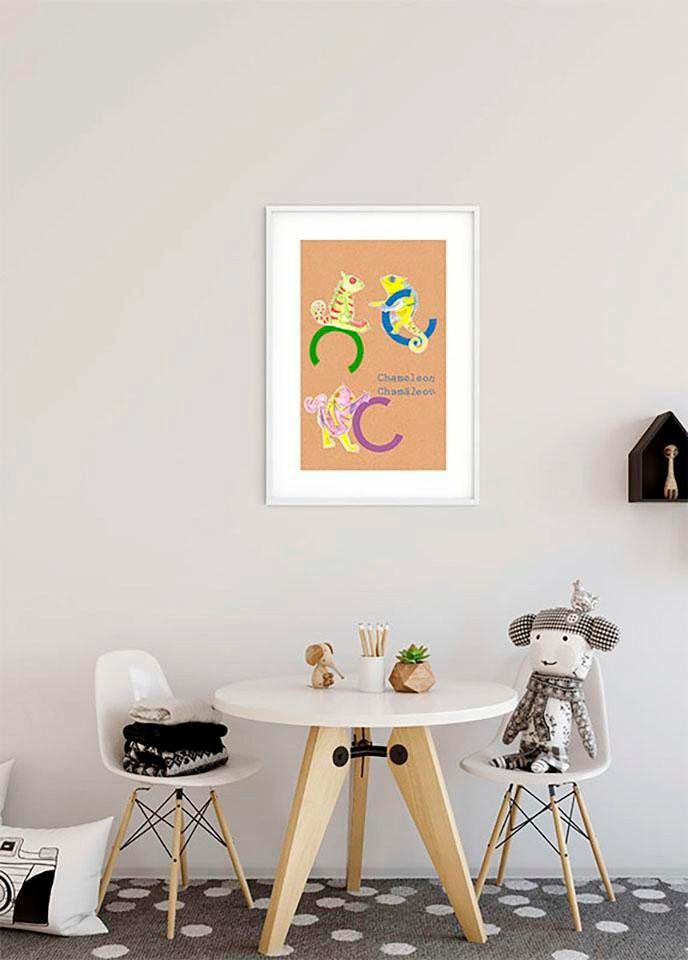 Komar Bild »ABC Animal C« Buchstaben 1 Stk. tlg. Wandbild zur Dekoration - ohne Rahmen
