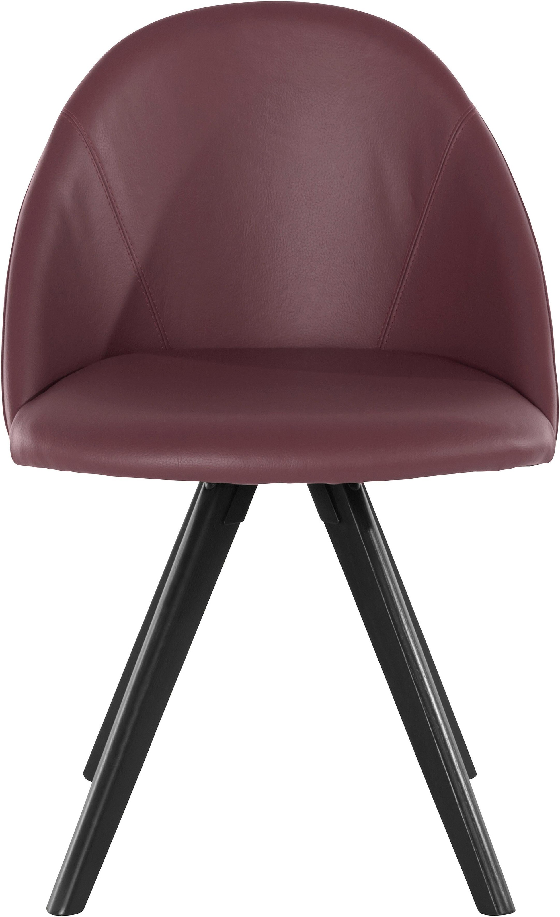 Home affaire 4-Fußstuhl »Lotos« (Set) 2 Stk.Bezug aus Echtleder und Gestell günstig online kaufen