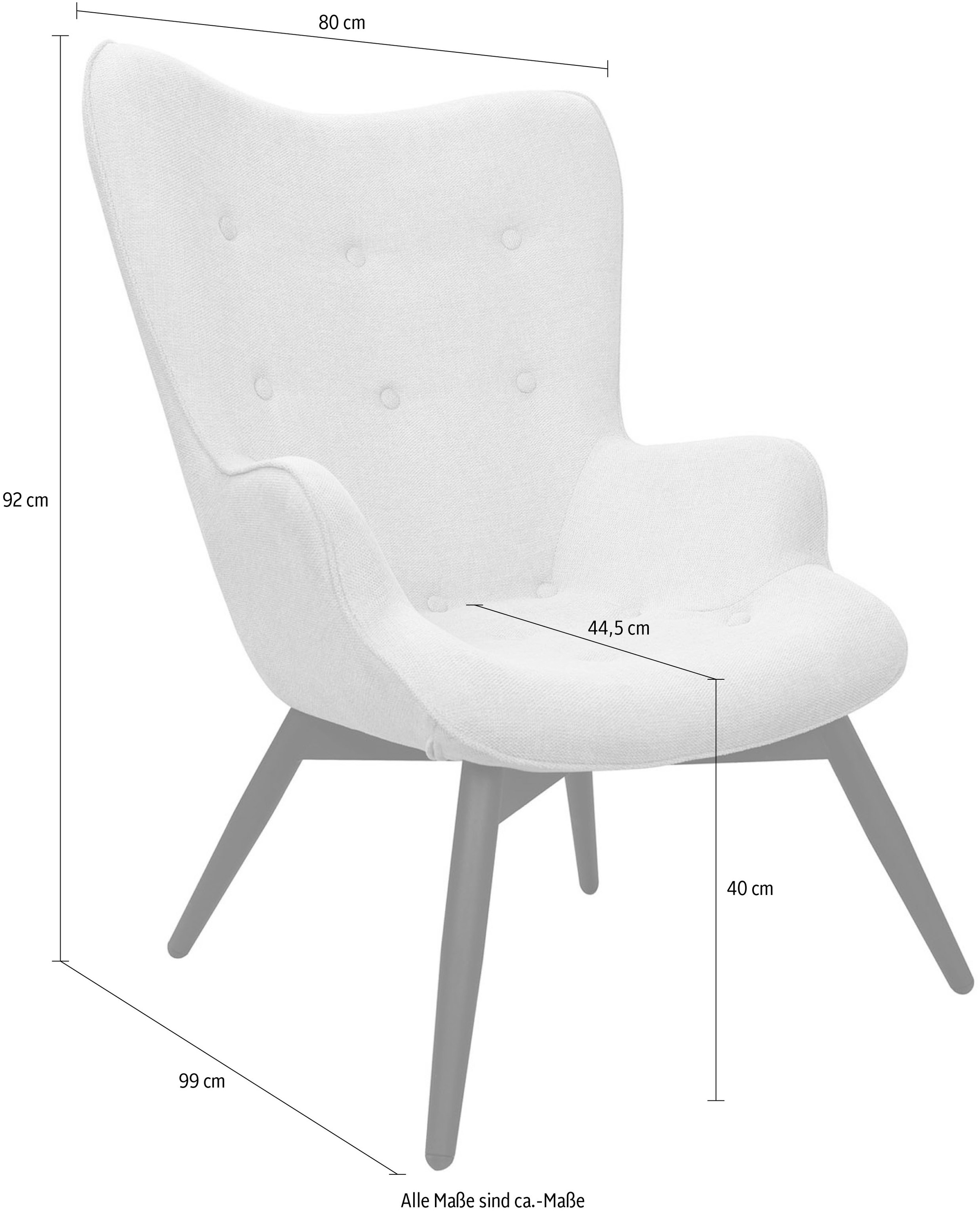 SalesFever Sessel, (1 St.), Zierknöpfe in der Rückenlehne