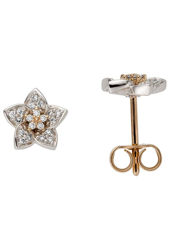 Firetti Paar Ohrstecker »Schmuck Geschenk, Blume, massiv«, mit Brillanten  im Online-Shop bestellen