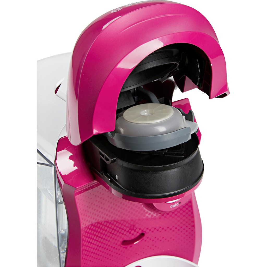 TASSIMO Kapselmaschine »HAPPY TAS1001«, 1400 W, vollautomatisch, über 70 Getränke, geeignet für alle Tassen, platzsparend, pink