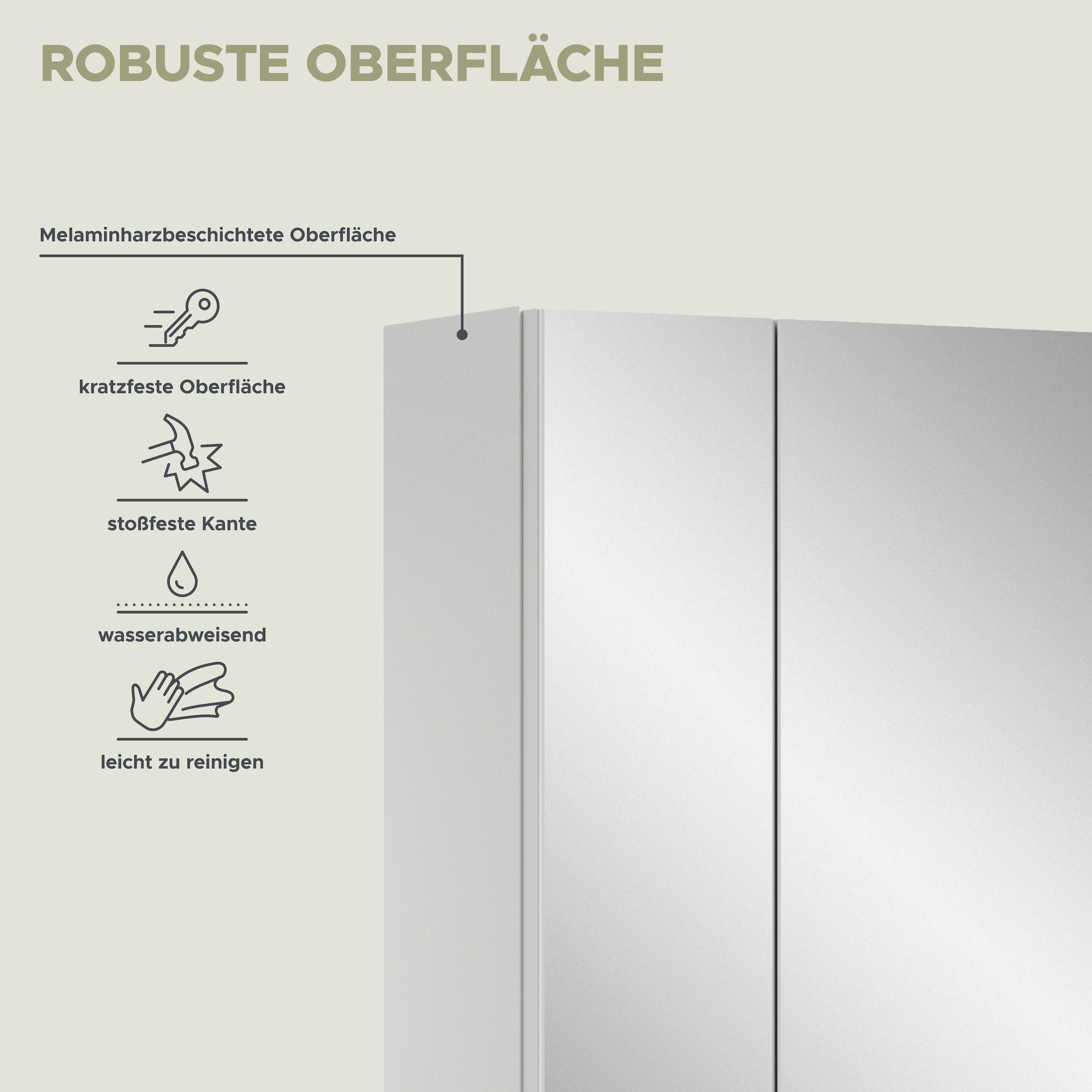 INOSIGN Badezimmerspiegelschrank »Malmö, Breite 60 cm, 3 Spiegeltüren, 9 Fächer, 6 Einlegeböden«, in verschiedenen Farben erhältlich, Badmöbel, Spiegel, Badschrank, Bad