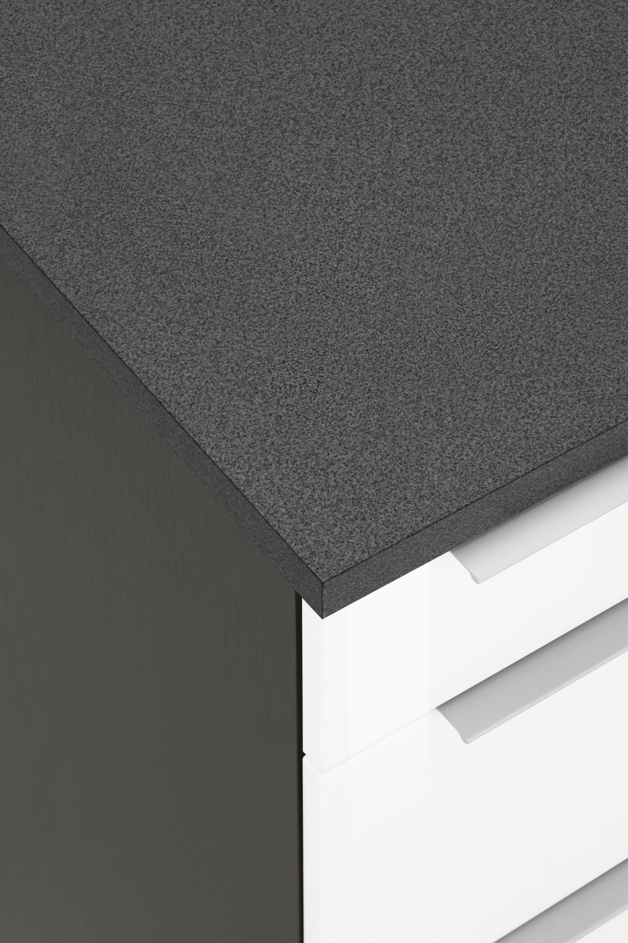 KOCHSTATION Küchenzeile »KS-Brindisi«, Breite 220 cm, wahlweise mit E-Geräten, mit MDF-Fronten und Regal