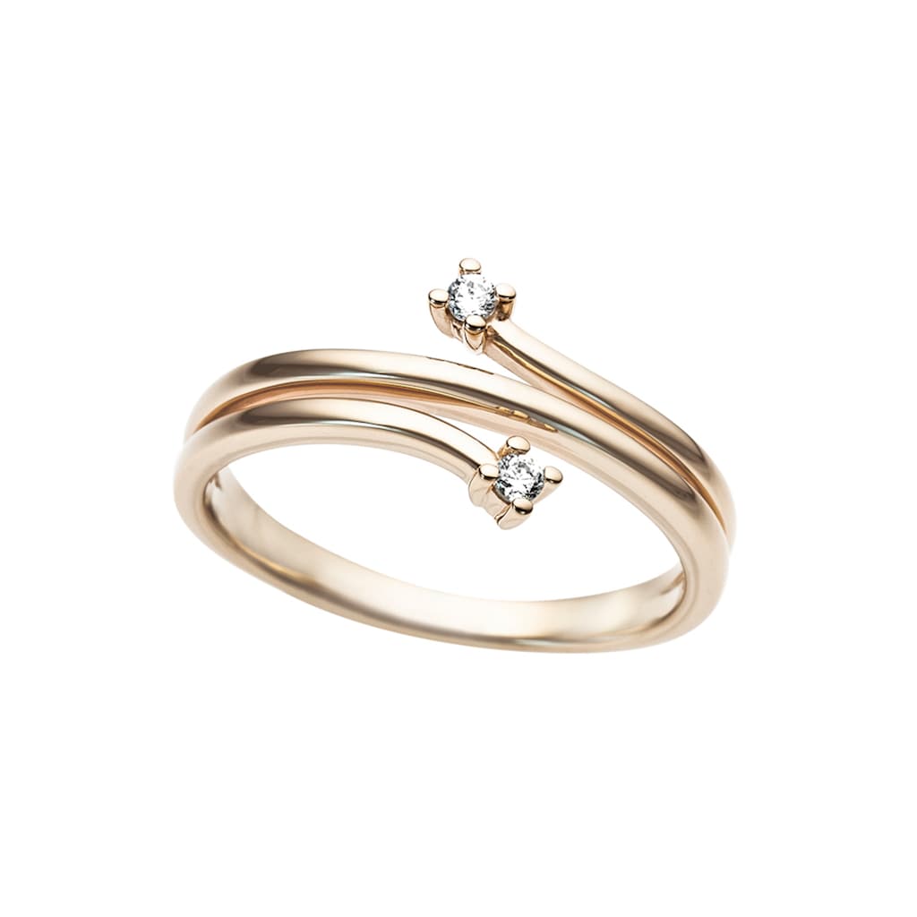 Firetti Diamantring »Schmuck Geschenk Gold 333 Damenring Goldring Blütenranke«