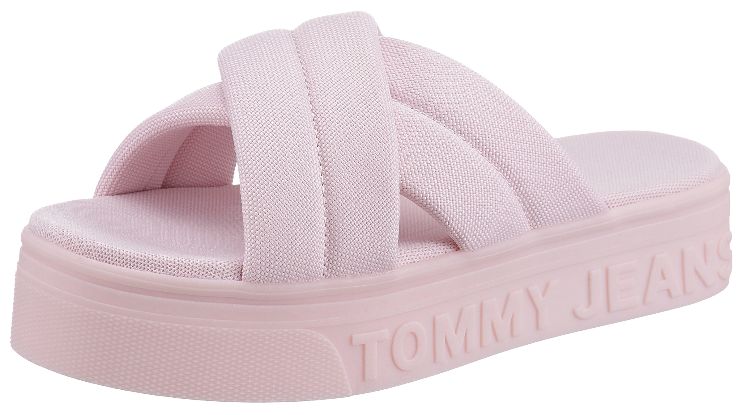 Tommy Jeans Pantolette »TOMMY JEANS FLTFRM SANDAL«, mit wattierter Kreuzbandage kaufen