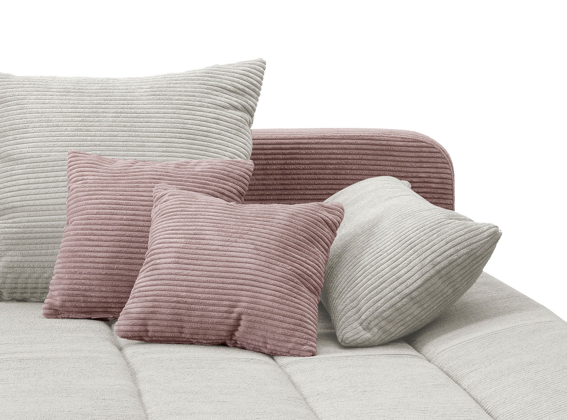 INOSIGN Ecksofa »Imola bequem, aktuelle Steppung im Sitz, L-Form, Breite 270cm«, wahlweise mit Bettfunktion