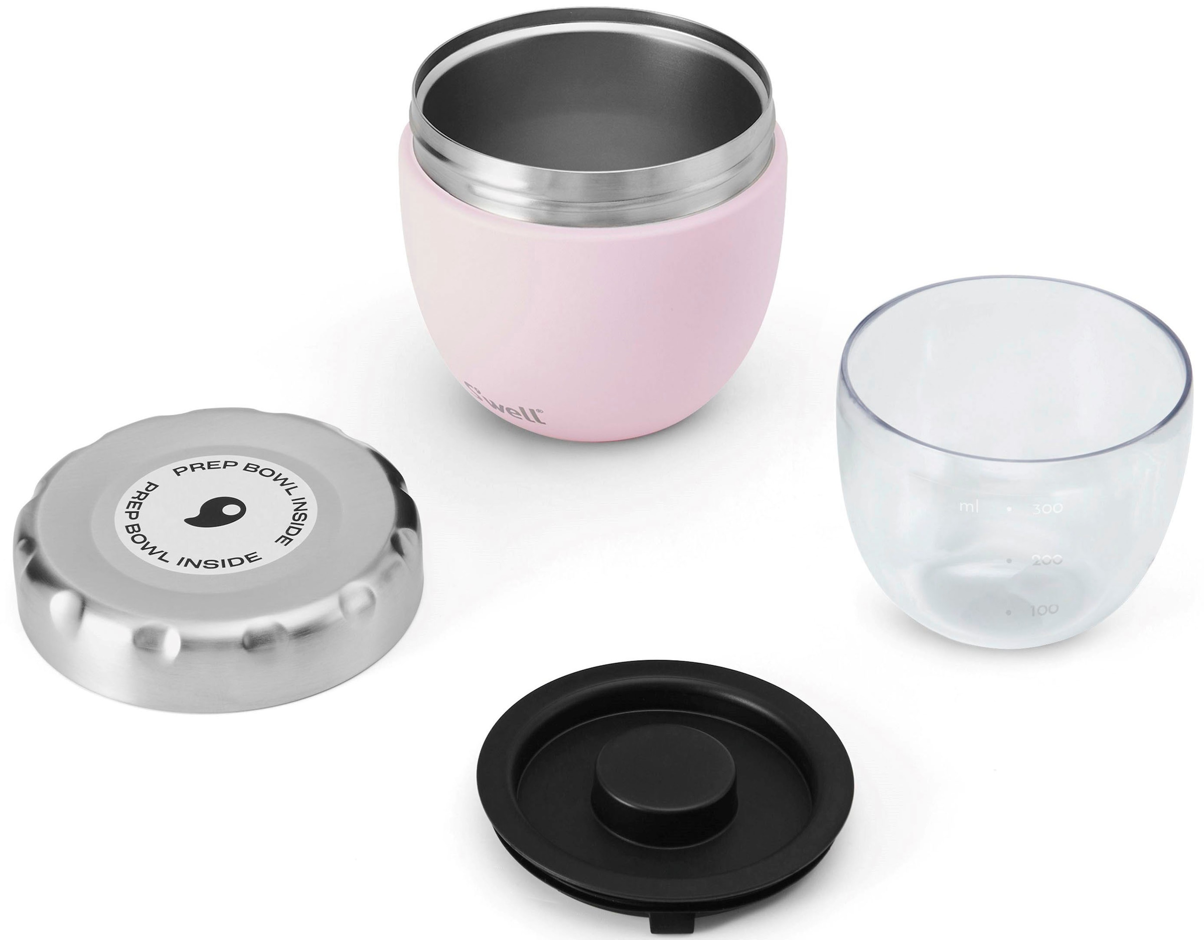 S'well Thermoschüssel »S’well Pink Topaz Eats 2-in-1 Food Bowl«, 2 tlg., aus Edelstahl, Therma-S'well®-Technologie mit dreischichtiger Außenschale