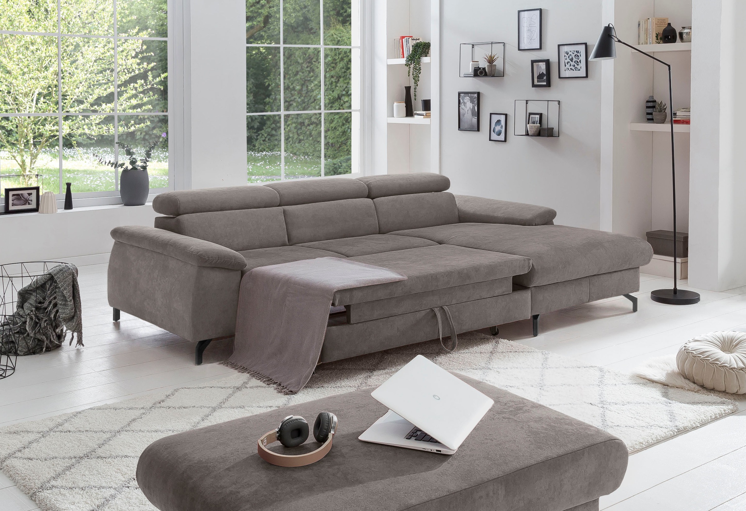 COTTA Ecksofa »Kitty L-Form«, mit Kopfteilverstellung, wahlweise mit Bettfunktion & Bettkasten
