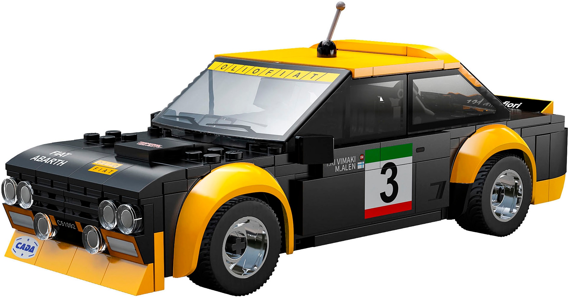 Jamara RC-Auto »CaDA, Fiat Abarth 131 1:20 schwarz 2,4GHz Bricks«, (216 tlg.)