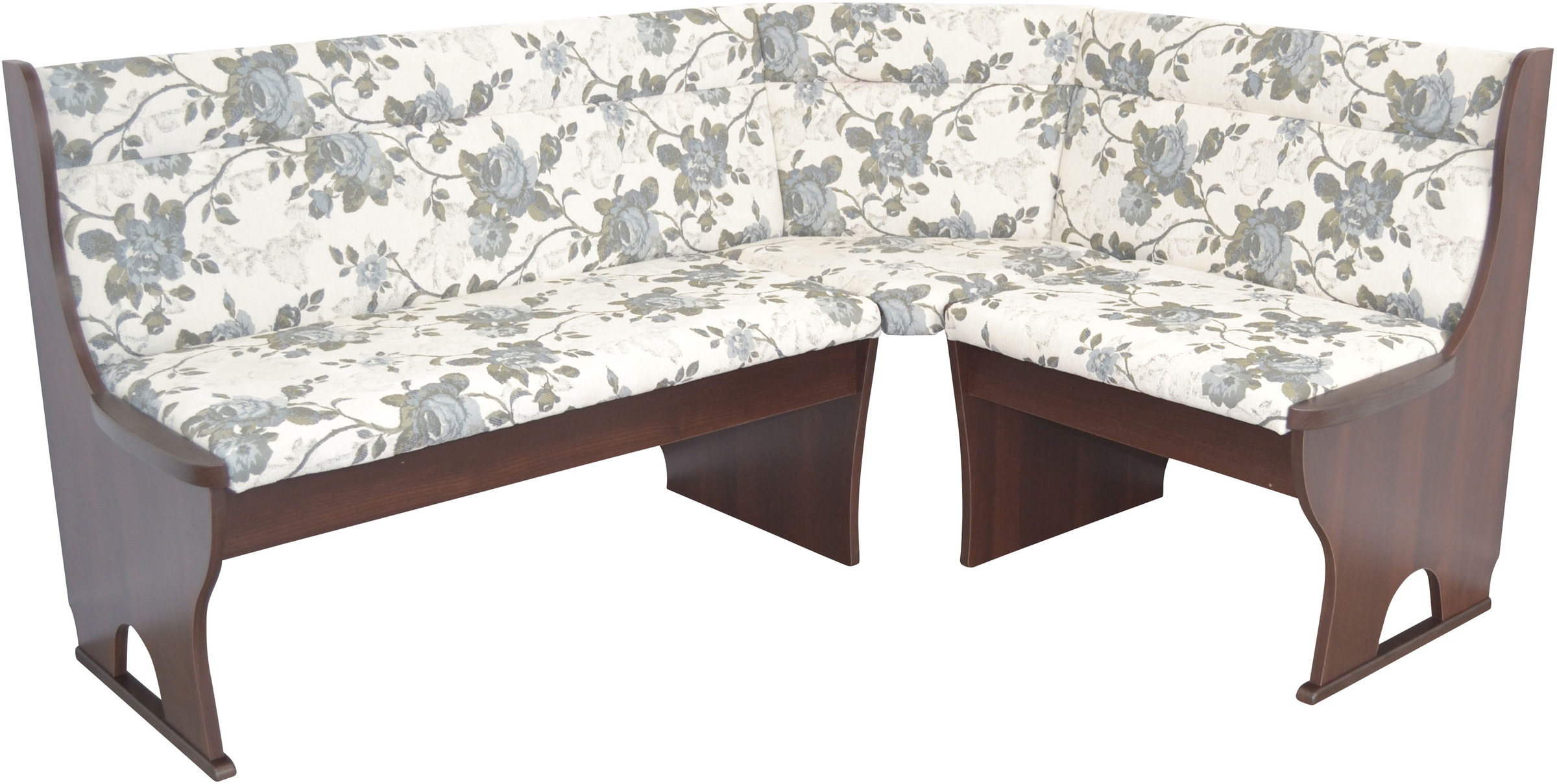 HOFMANN LIVING AND MORE Eckbank 1 Stk. tlg. Grau + Nussbaum-Nachbildung