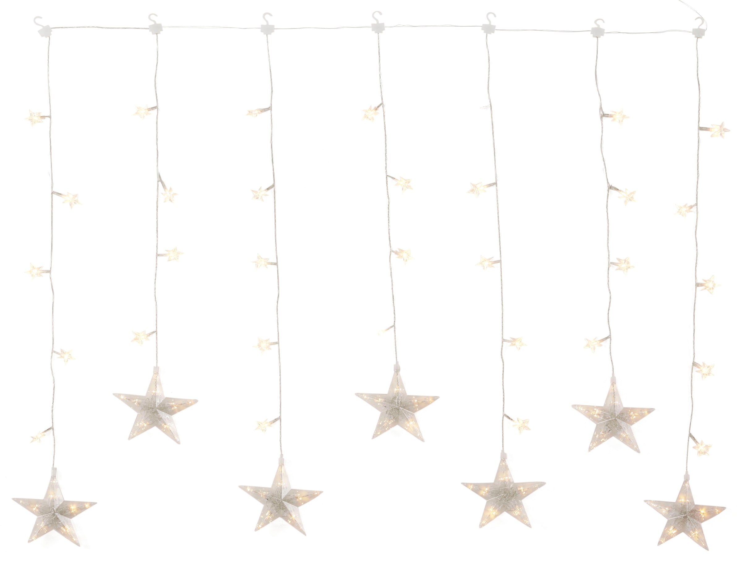 BONETTI LED-Lichtervorhang »Sterne, Weihnachtsdeko aussen«, mit 7 Strängen